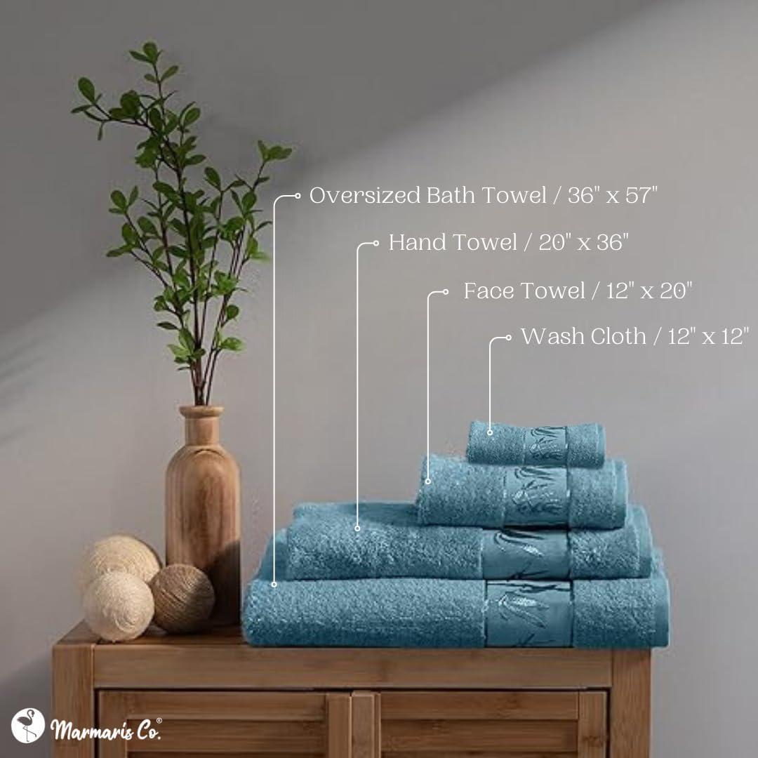 Juego de 4 Toallas de Baño Marmaris Co. Suaves 145x91cm