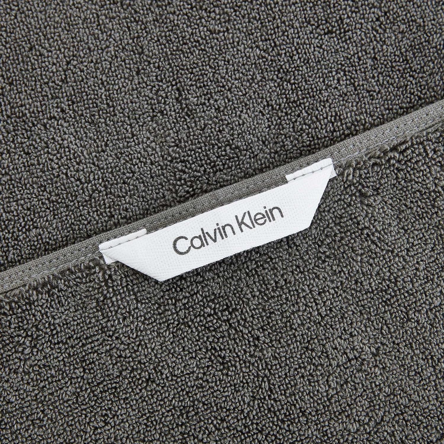 Juego de Toallas de Baño Calvin Klein 100% Algodón Gris 3 Piezas