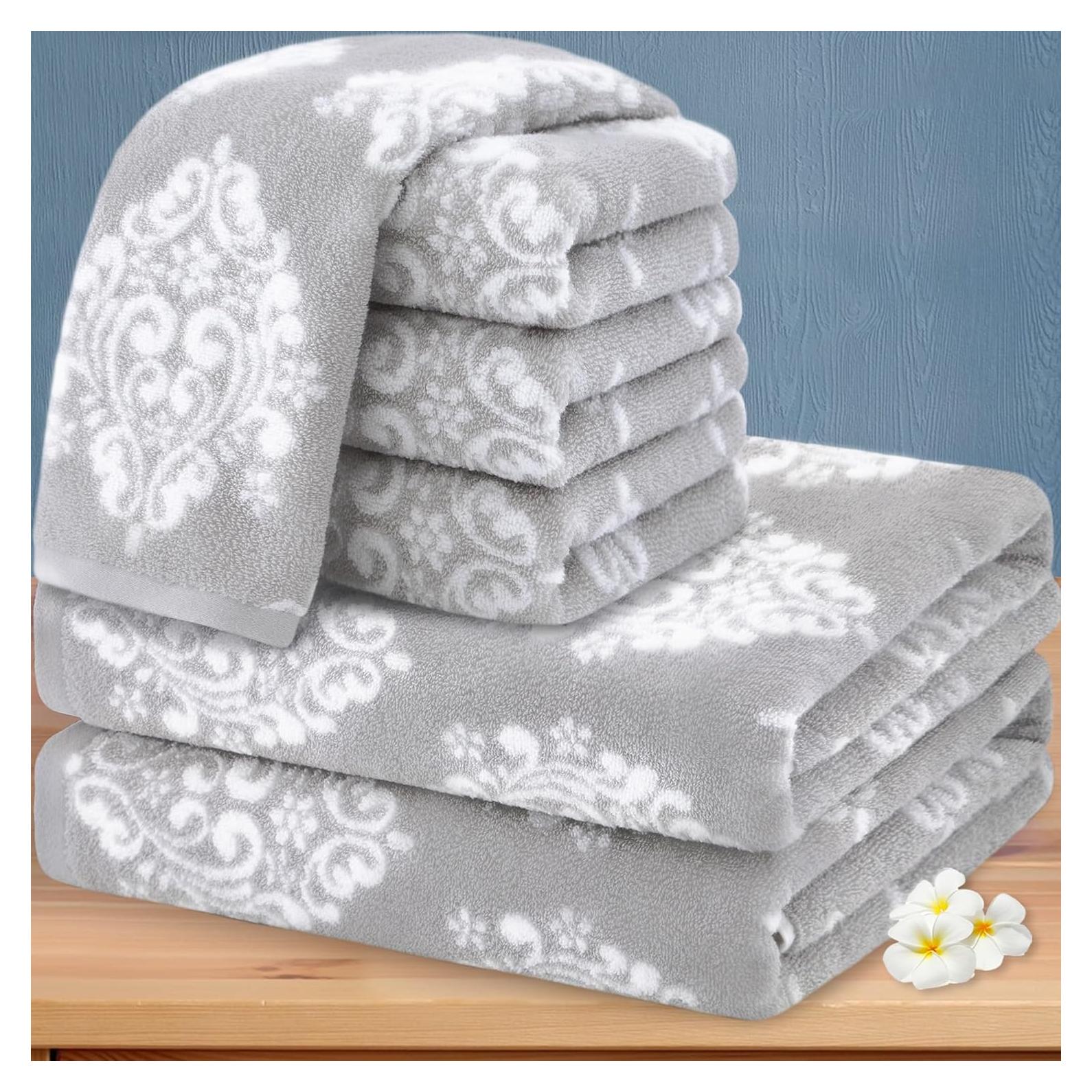 Juego de Toallas de 6 Piezas VOOVA & MOVAS - Algodón Gris