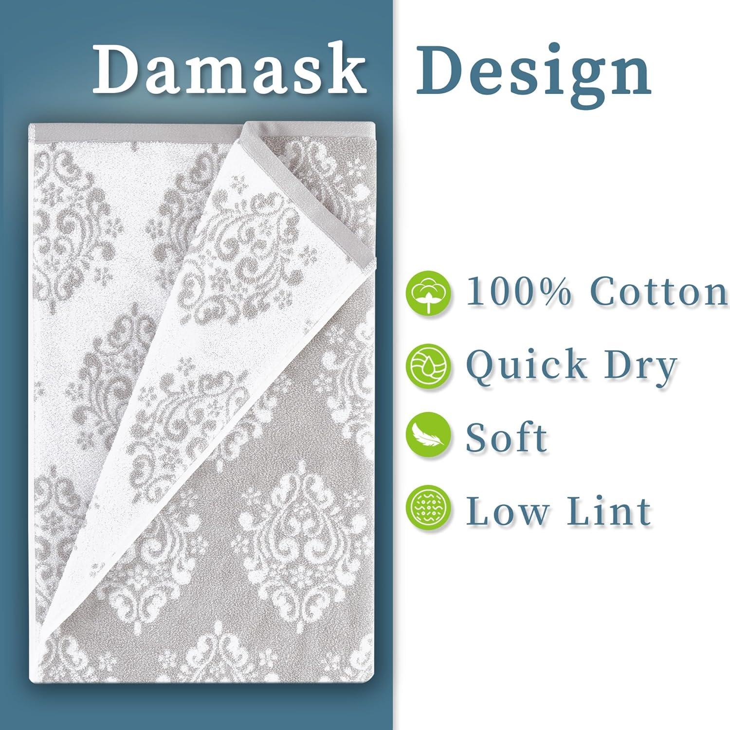 Juego de Toallas de 6 Piezas VOOVA & MOVAS - Algodón Gris