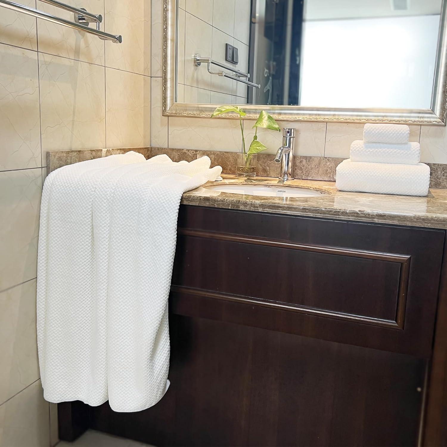 Juego de Toallas de Baño YTYC 6 Piezas Microfibra 100x200 cm