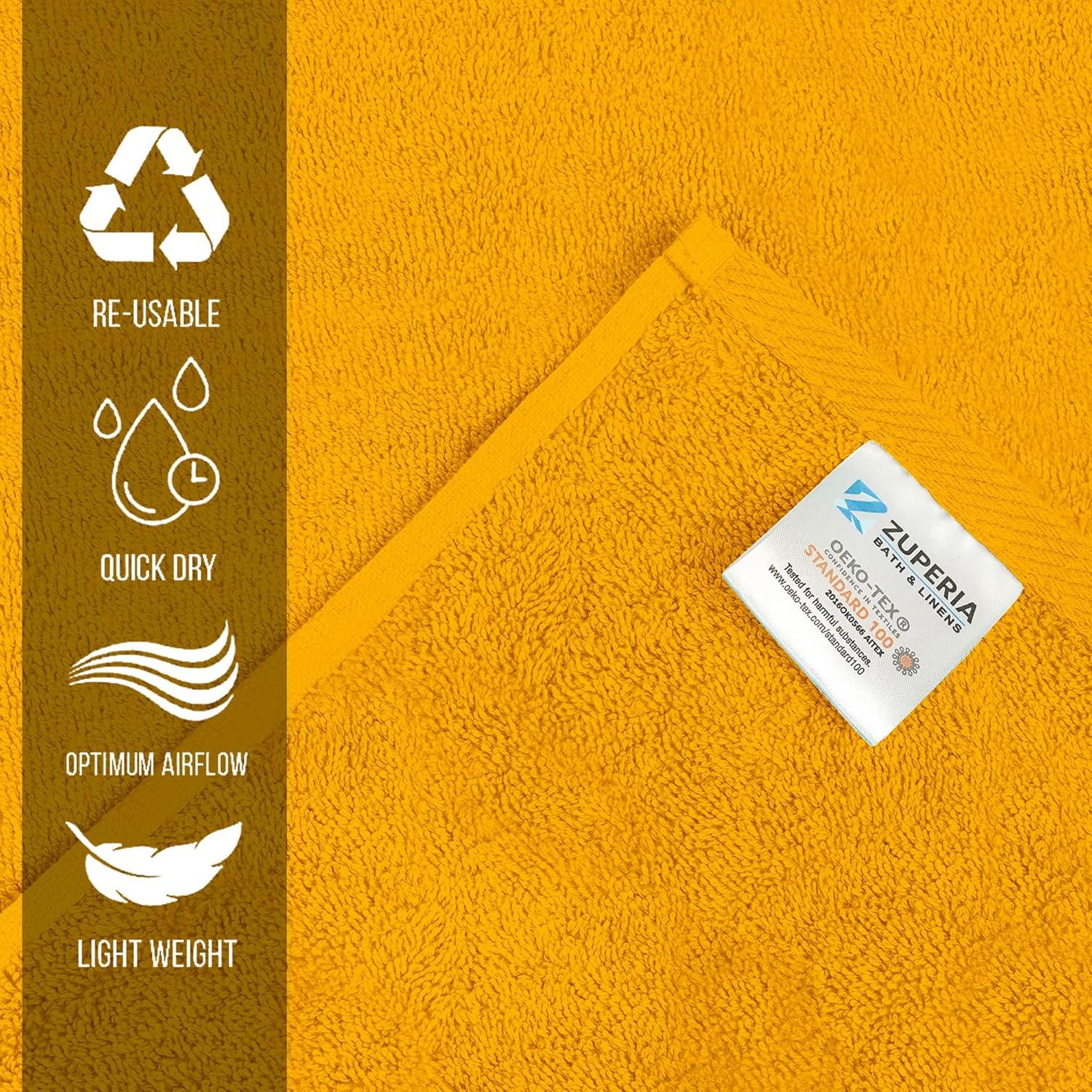 Toallas de Baño ZUPERIA 6 Paquetes 76x152 cm 100% Algodón