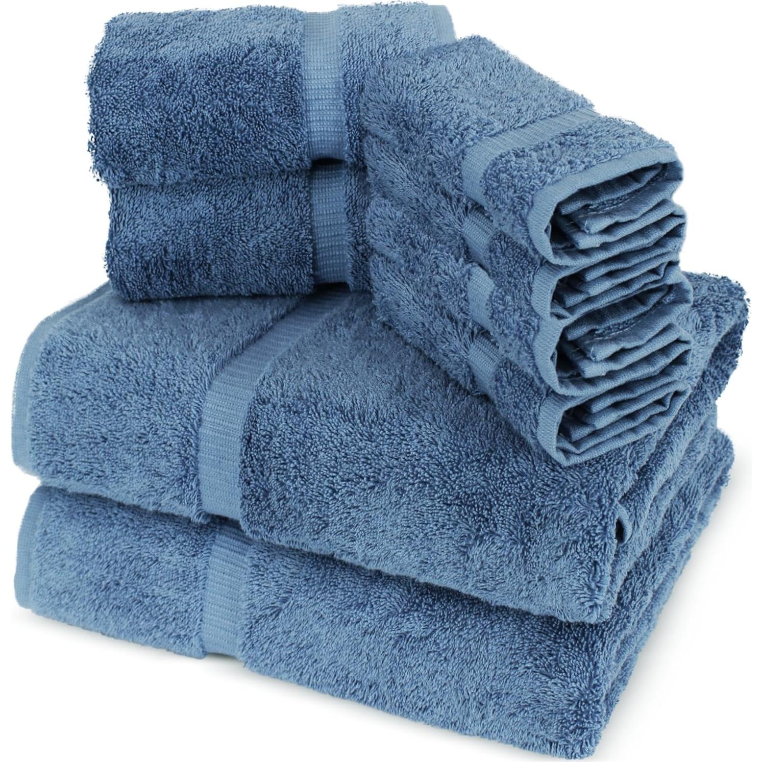 Juego de 8 Toallas Turcas Premium Towel Bazaar Algodón Suave