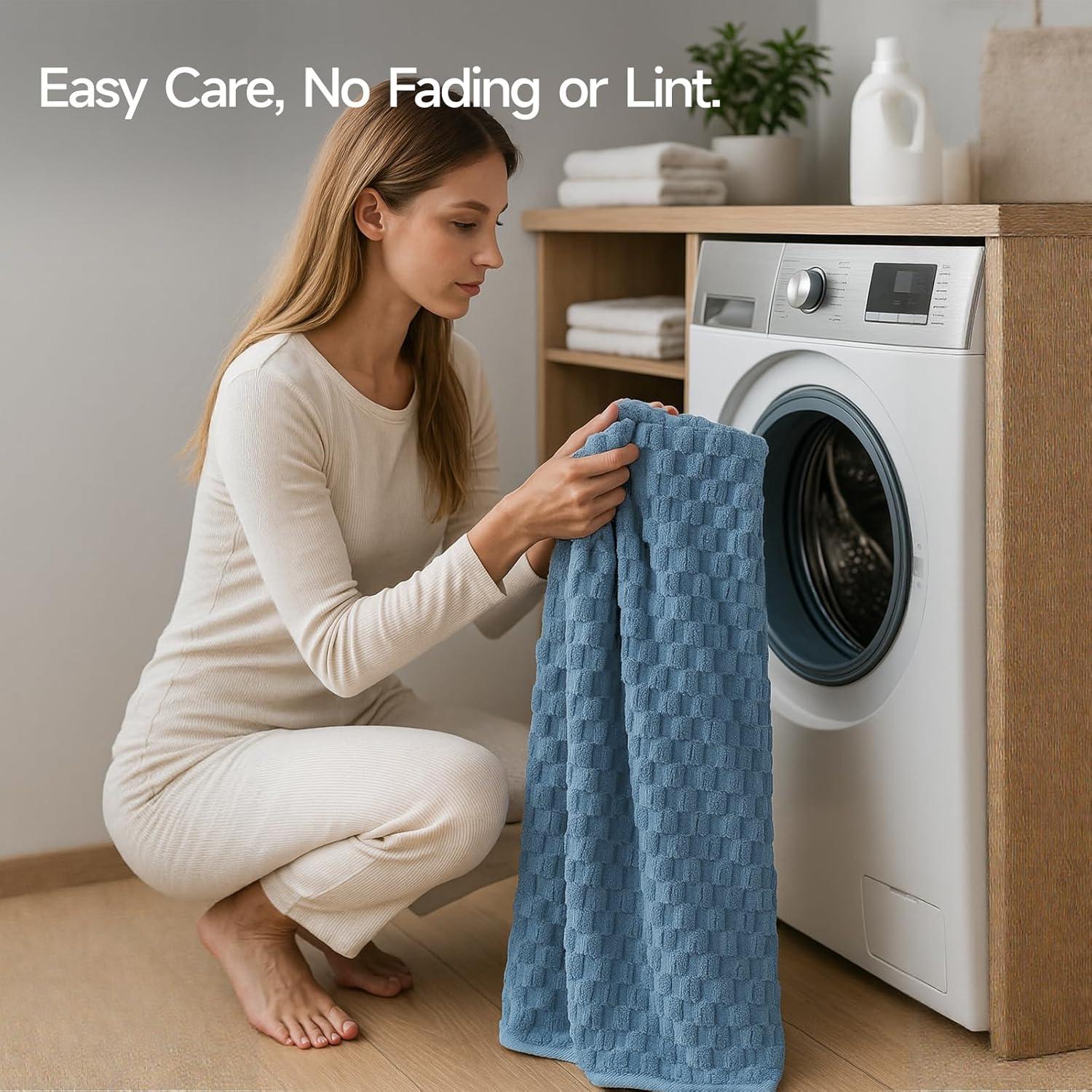 Juego de Toallas de Baño Microfibra REDKISS 4 Piezas 68.6x139.7 cm