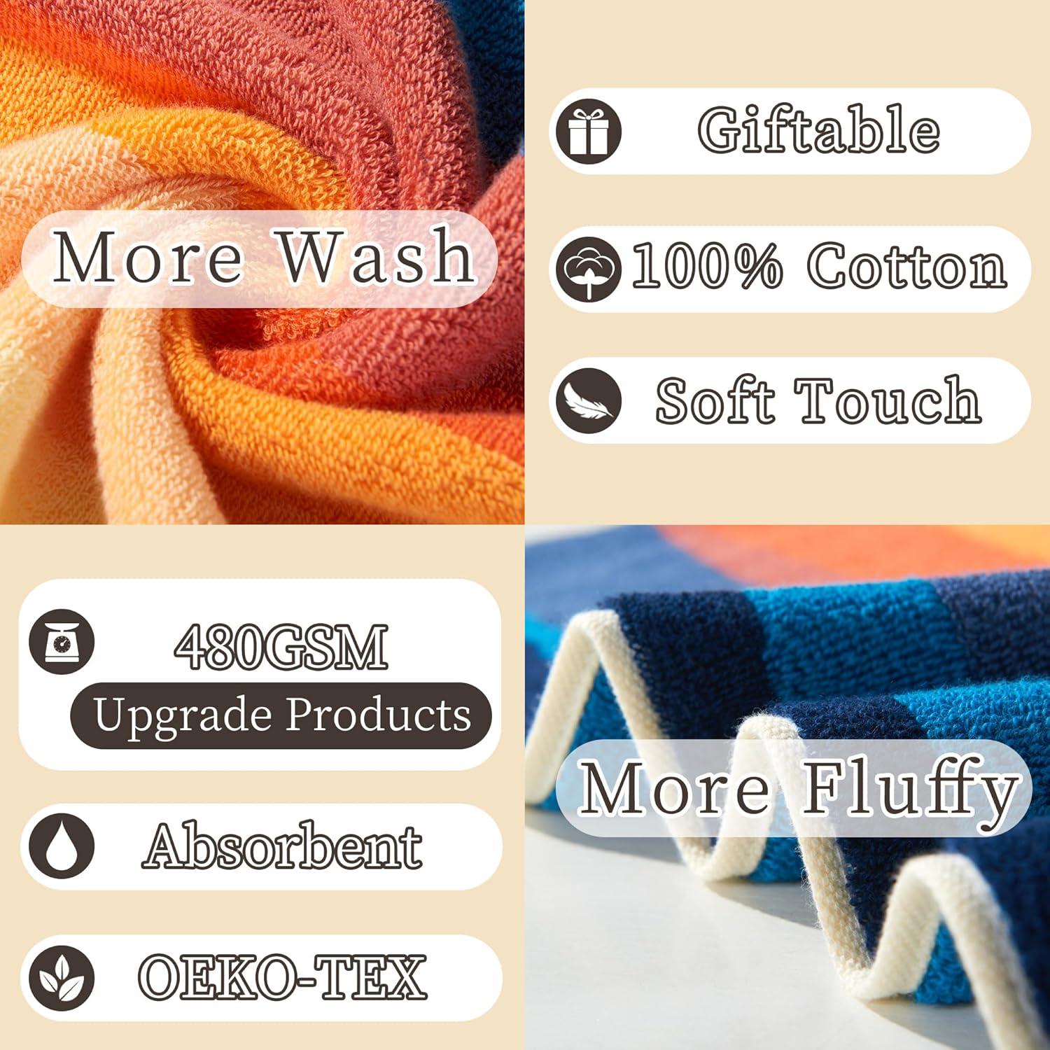 Set de Toallas de Baño VOOVA & MOVAS 8 Piezas 480GSM Algodón