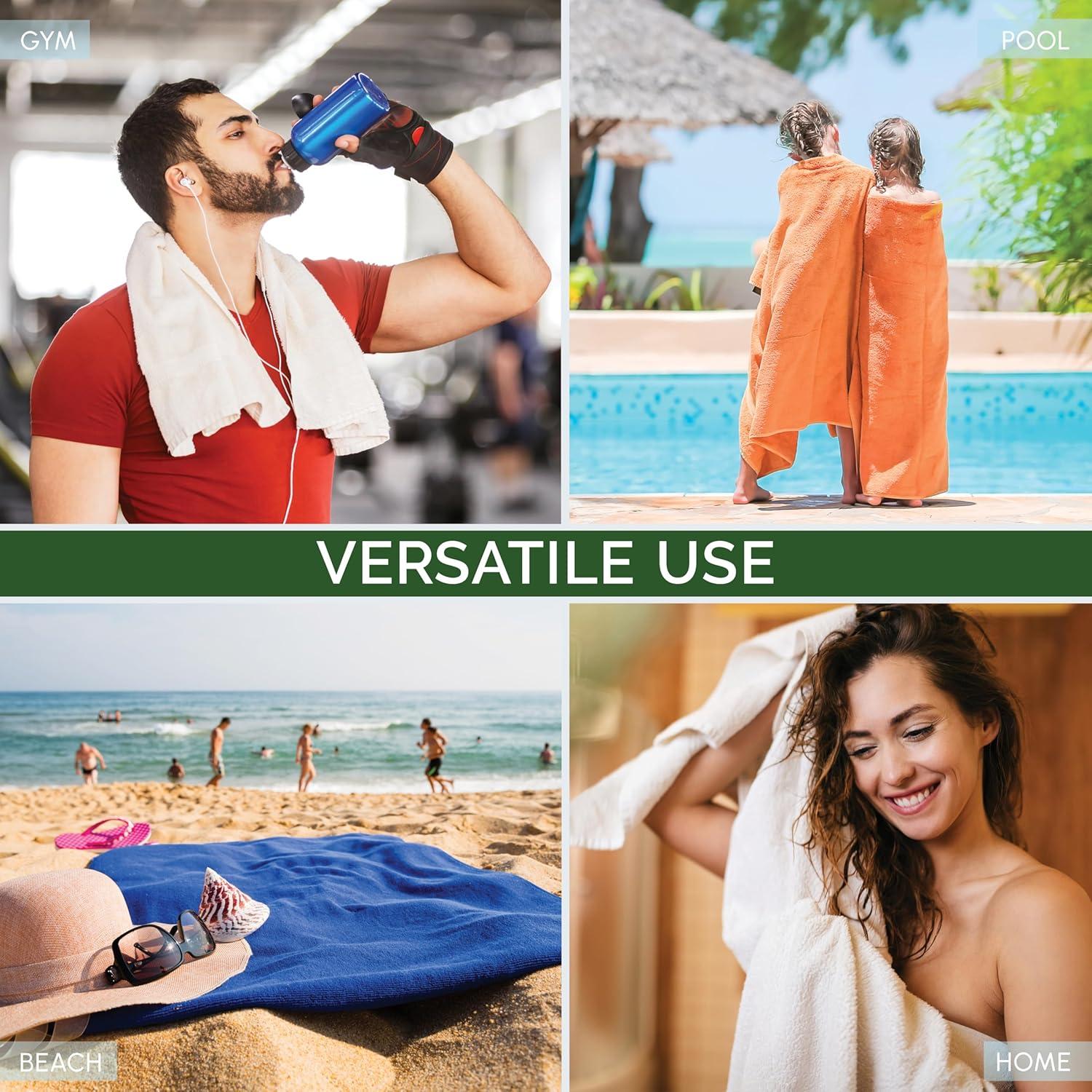 Conjunto de Toallas Premium 6 Piezas Elegant Comfort 100% Algodón Turco Rosa