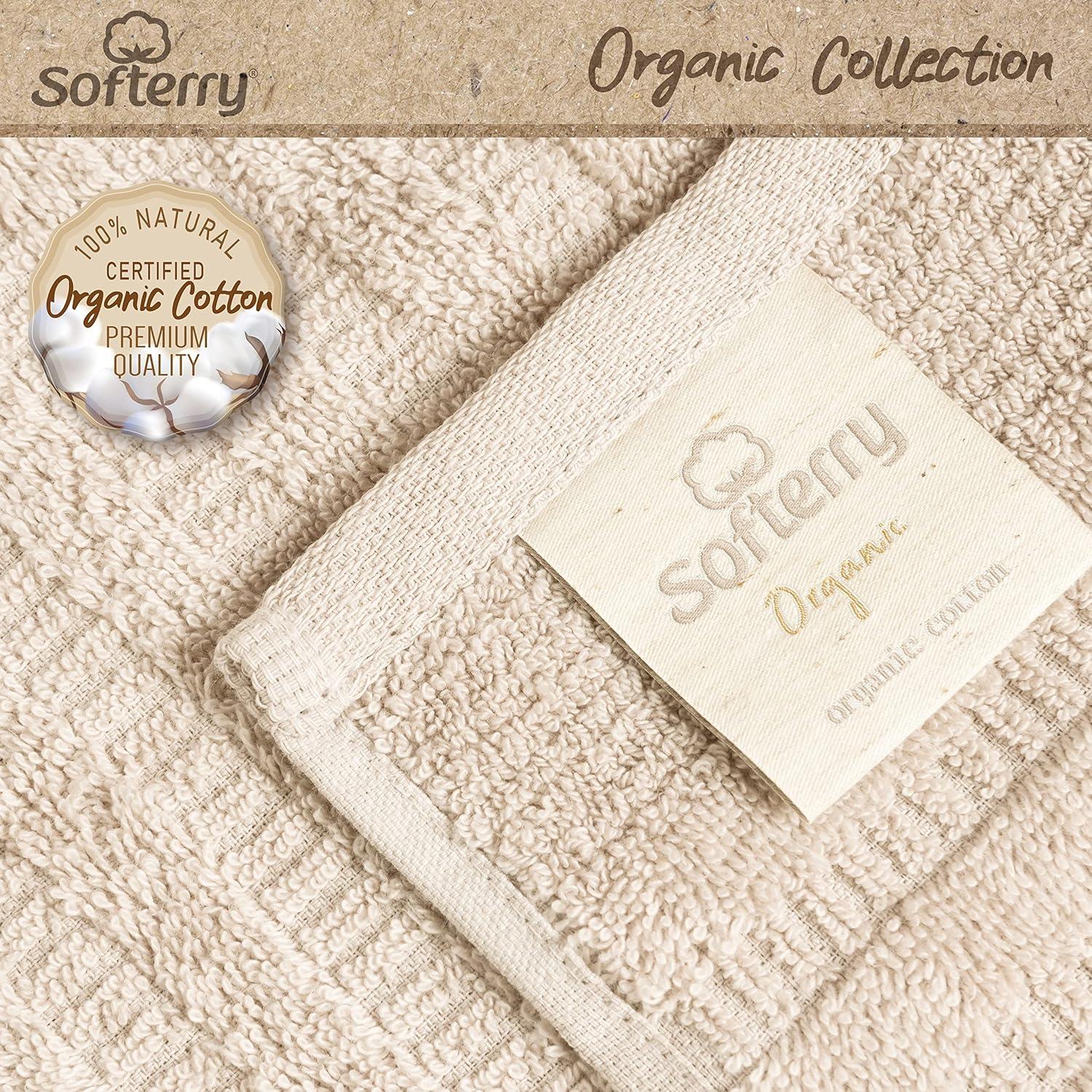 Juego de 2 Toallas de Baño Orgánicas Softerry 100% Algodón 500 GSM
