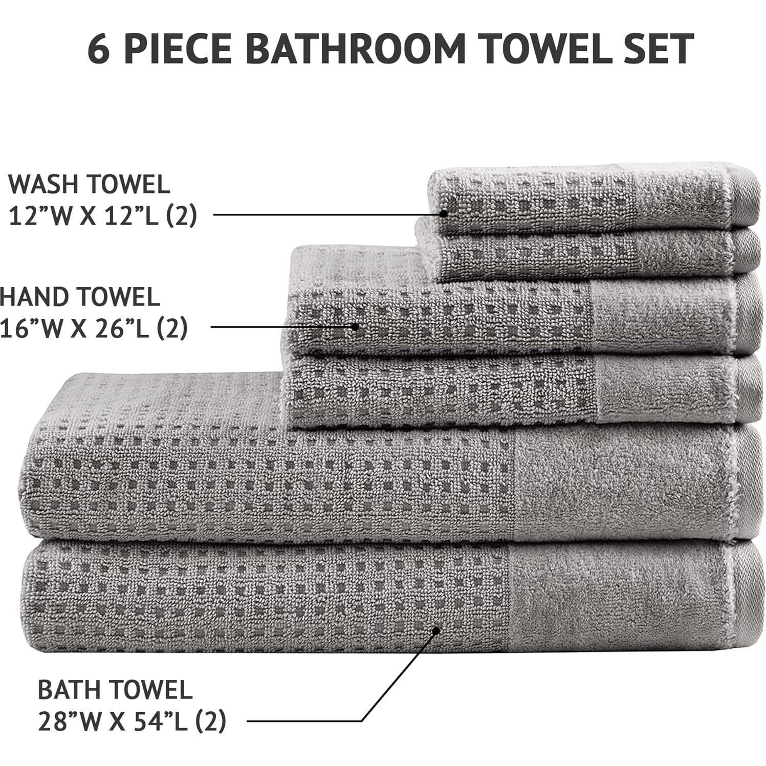 Juego de Toallas de Algodón 100% Madison Park Spa Waffle 6 Piezas