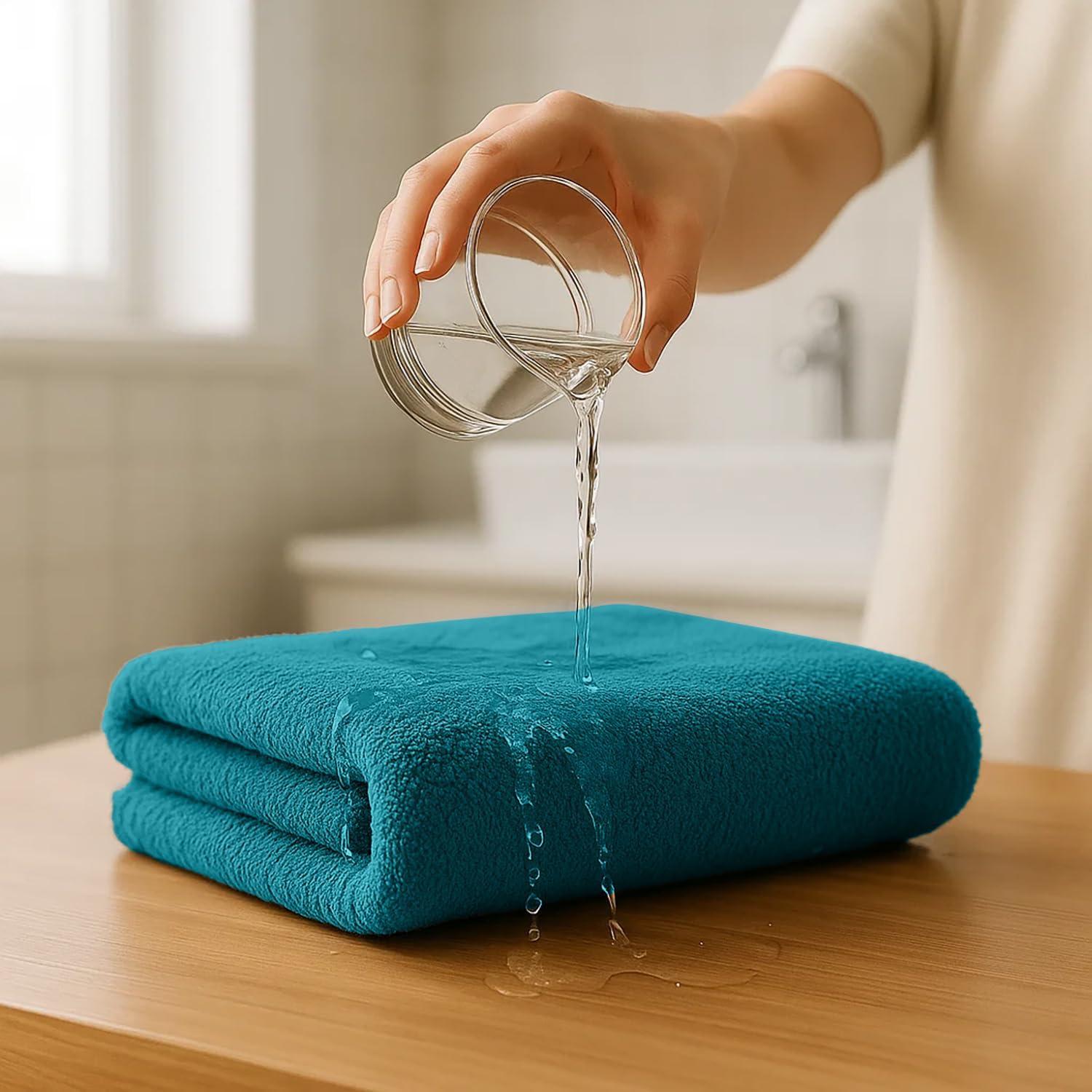 Juego de Toallas de Baño RIVERSIDE 100% Algodón Peinado 4 Pzas 68.6x137.2 cm Verde Azulado