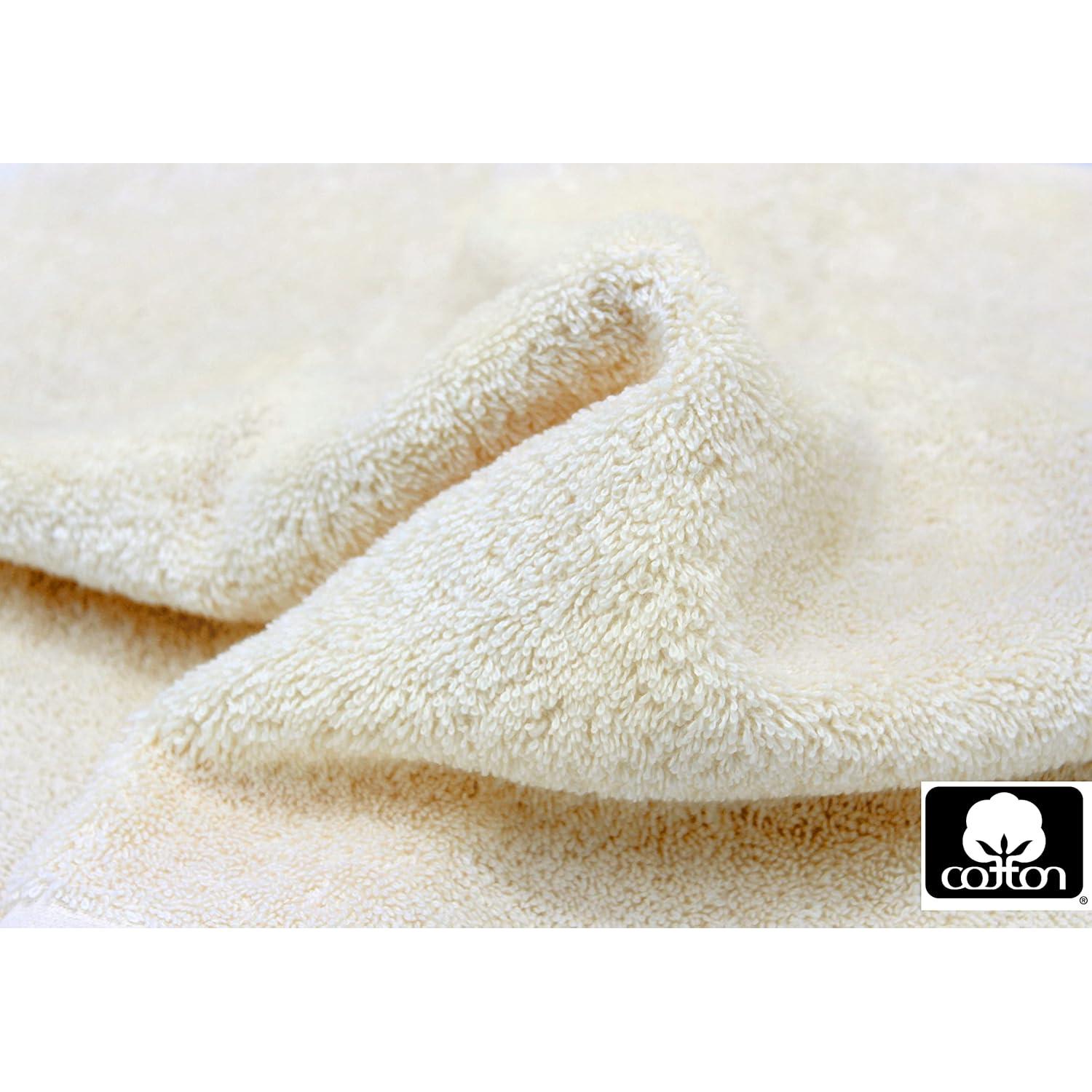 Juego de 4 Toallas de Baño COTTON CRAFT Marfil 580 GSM