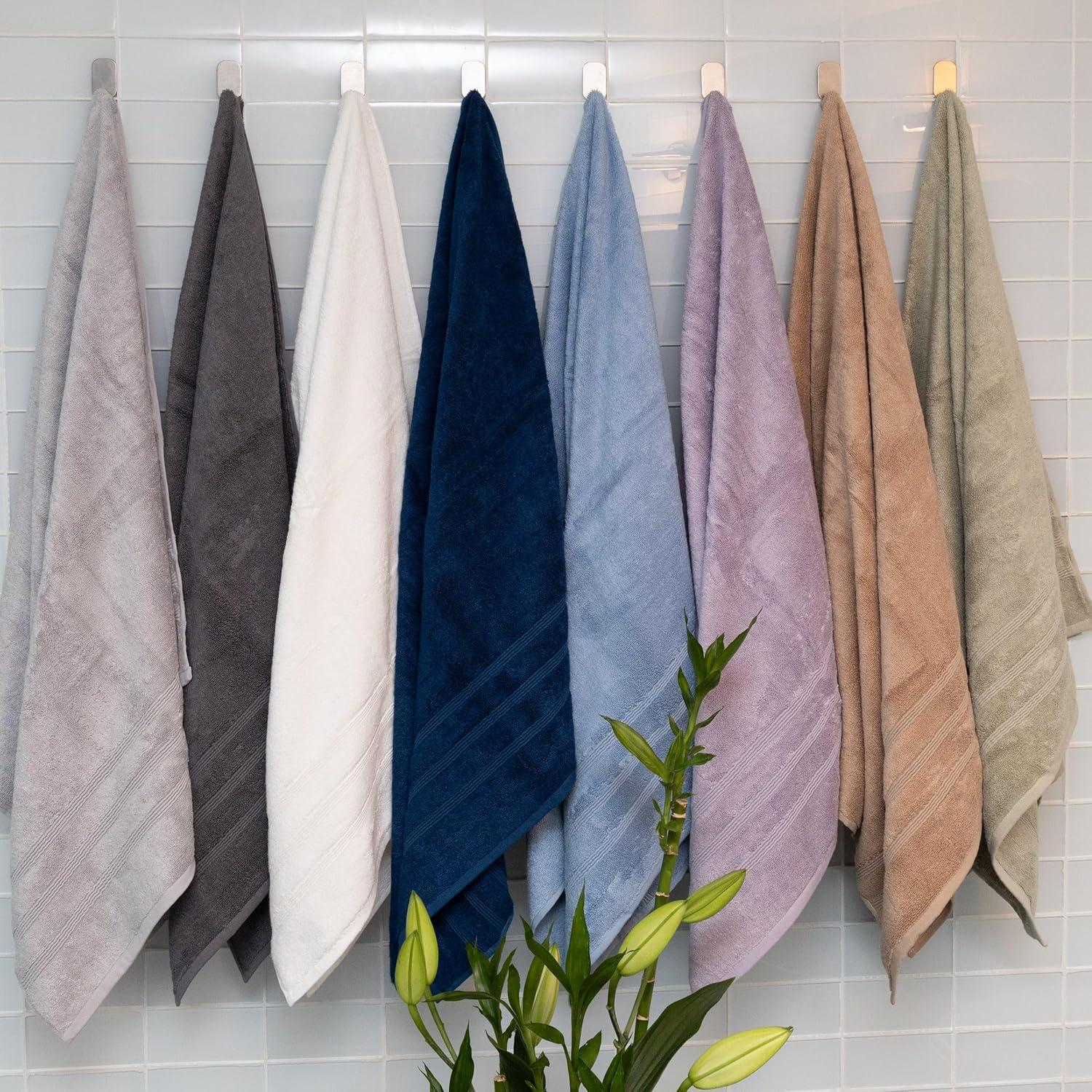 Juego de 2 Toallas de Mano Mosobam 40x76 cm Azul Marino 700 GSM