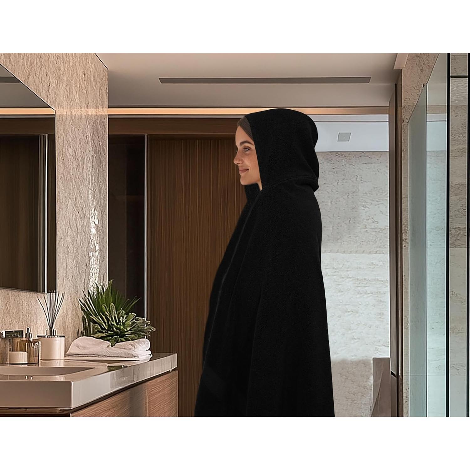 Toalla con Capucha COTTON CRAFT 101.6x203.2cm 700GSM Algodón Negro