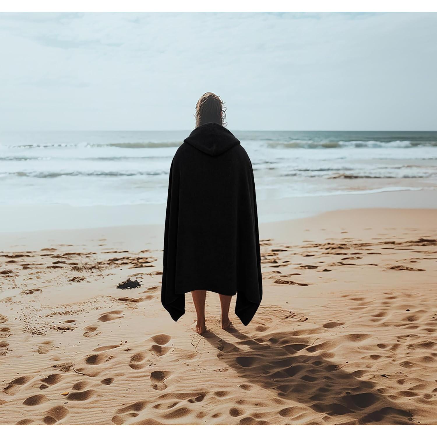 Toalla con Capucha COTTON CRAFT 101.6x203.2cm 700GSM Algodón Negro