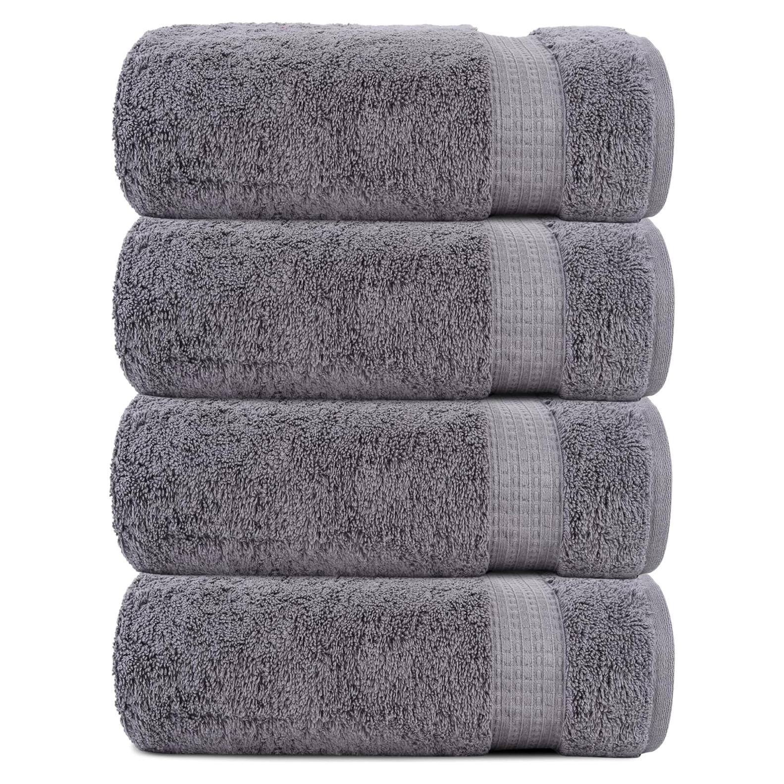 Pack de 4 Toallas de Baño Premium Organix 100% Algodón 700 GSM