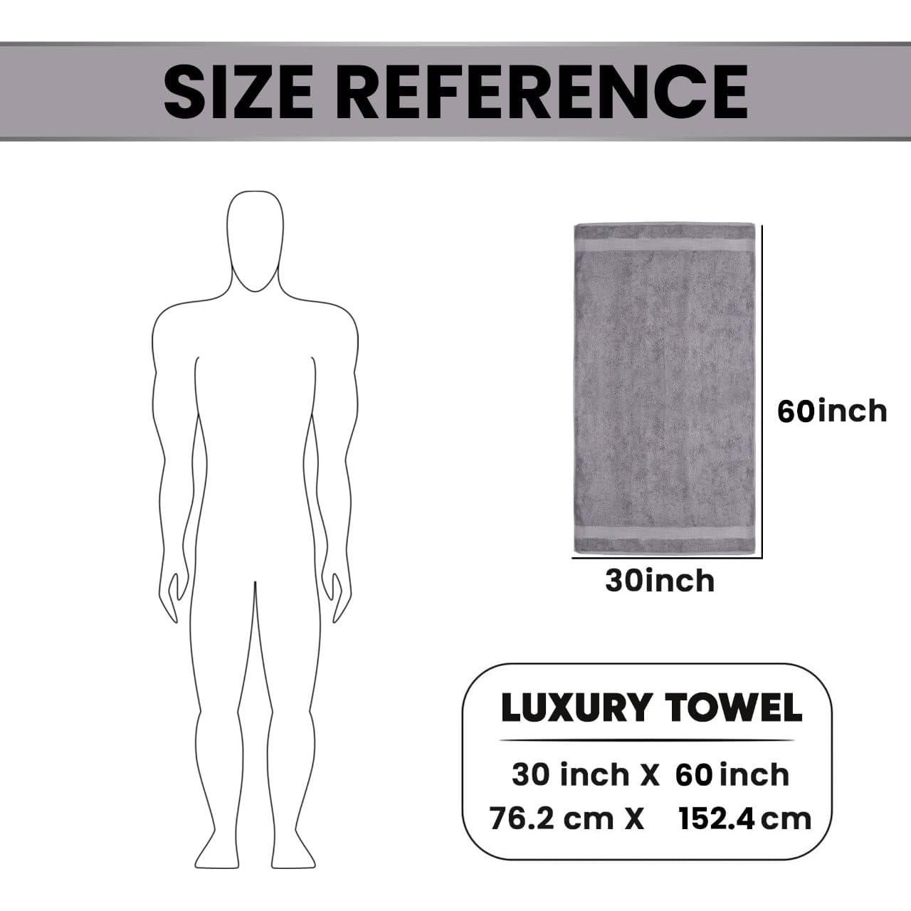 Pack de 4 Toallas de Baño Premium Organix 100% Algodón 700 GSM