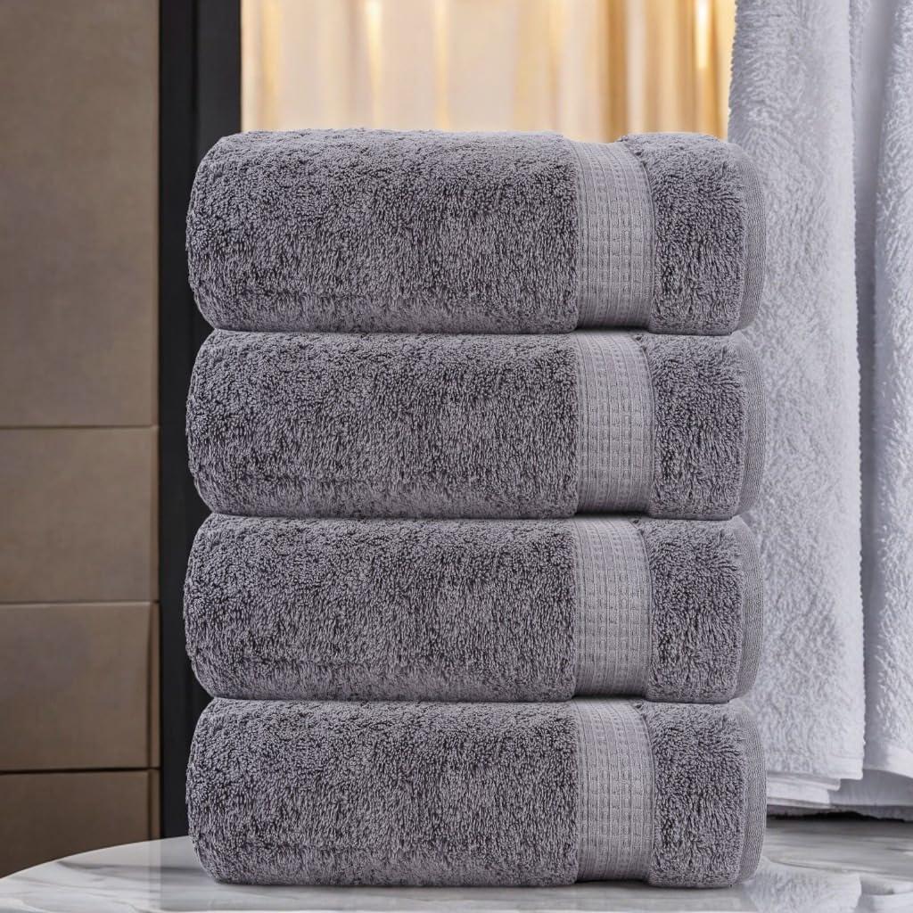 Pack de 4 Toallas de Baño Premium Organix 100% Algodón 700 GSM