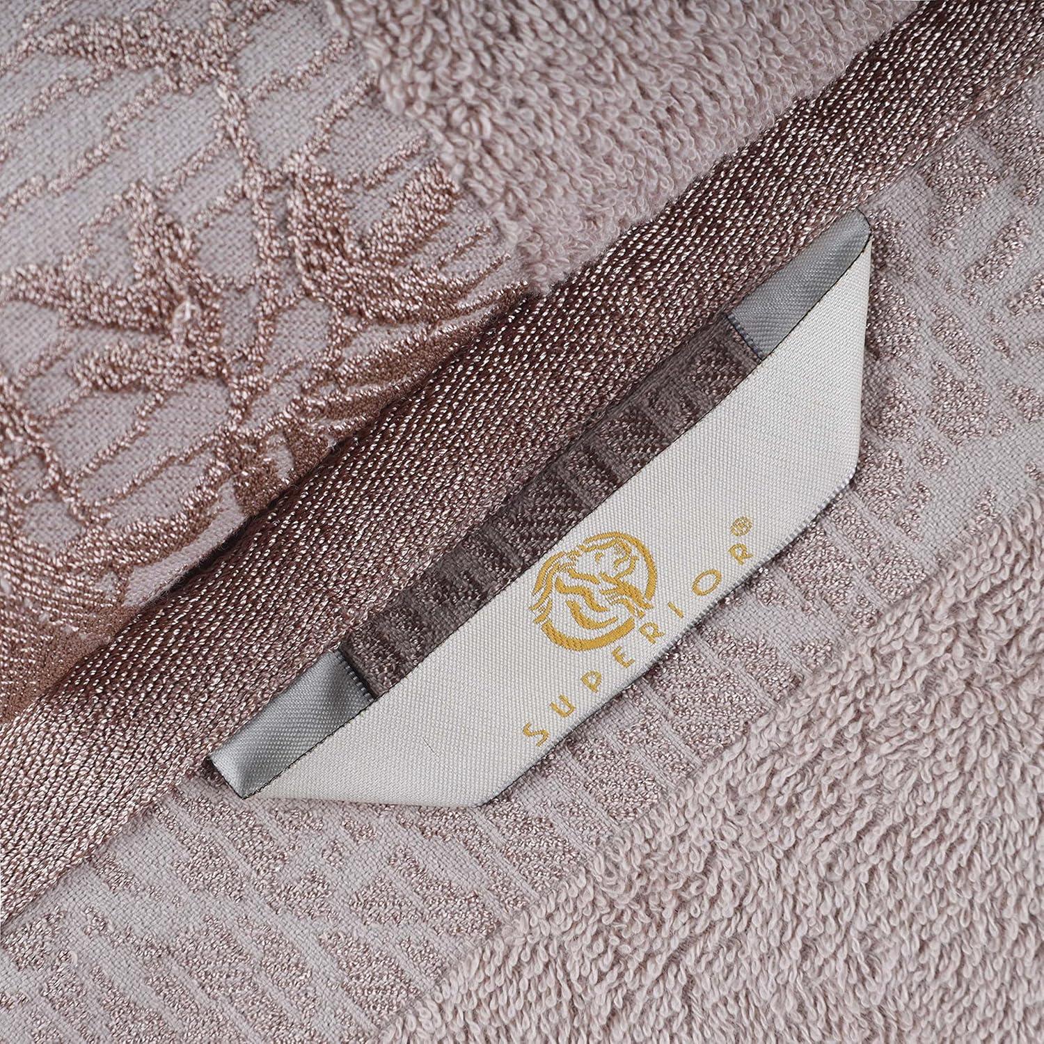 Juego de Toallas de Algodón Superior Wisteria 6 Piezas Marrón