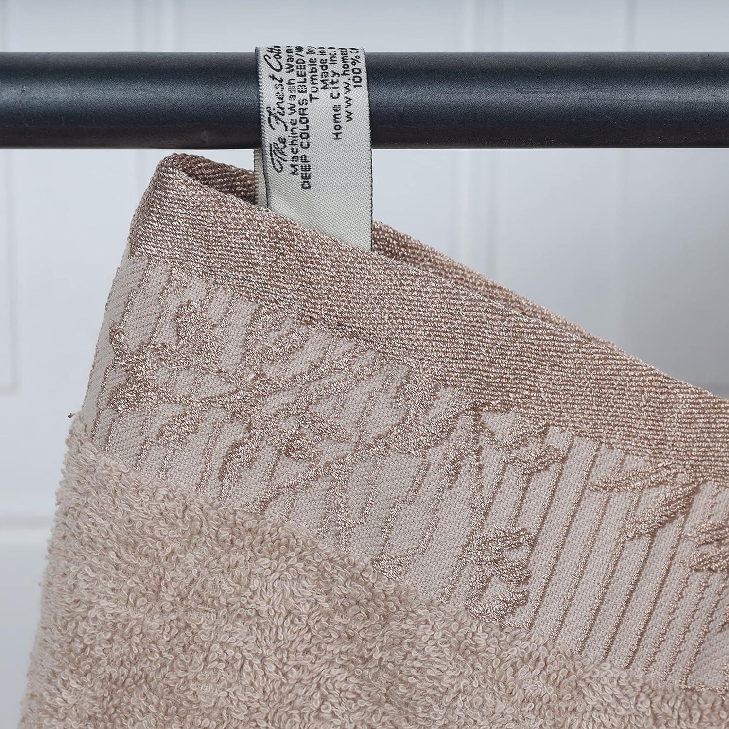 Juego de Toallas de Algodón Superior Wisteria 6 Piezas Marrón