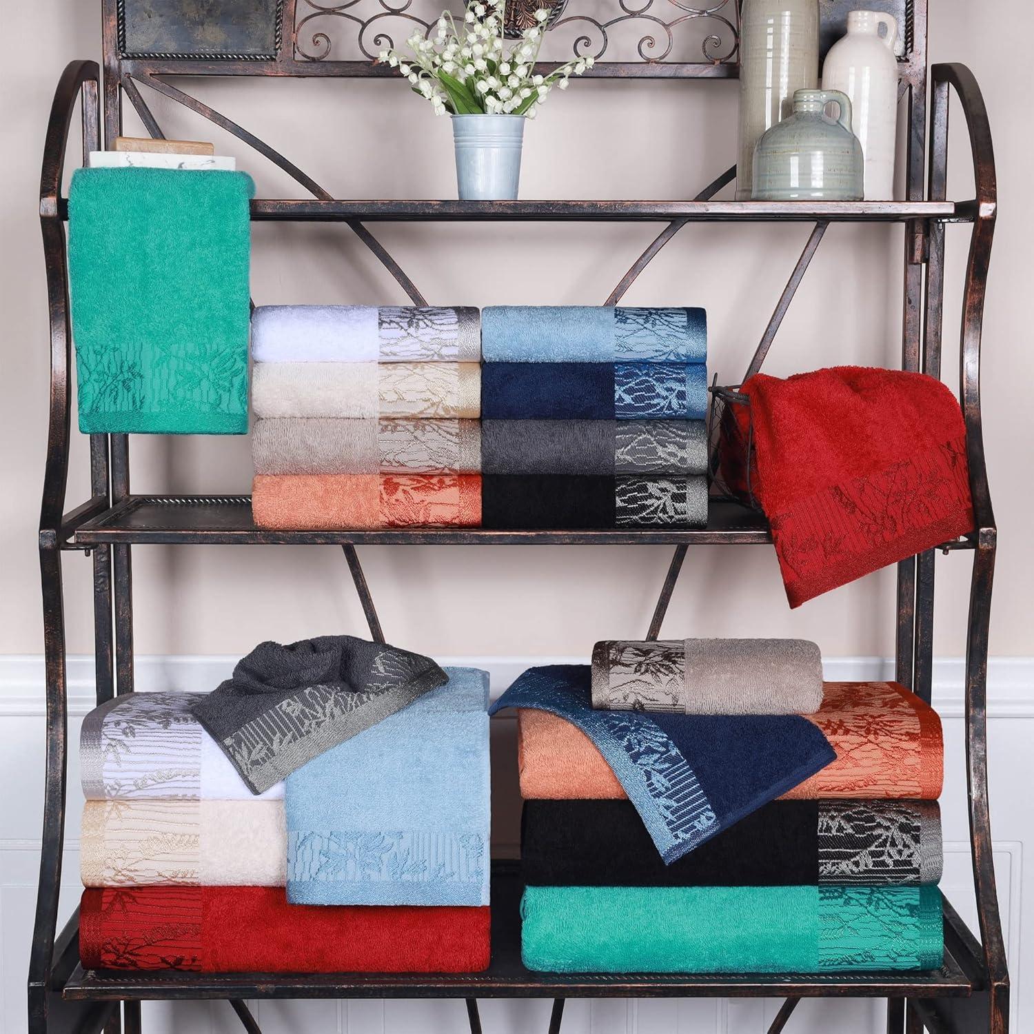 Juego de Toallas de Algodón Superior Wisteria 6 Piezas Marrón