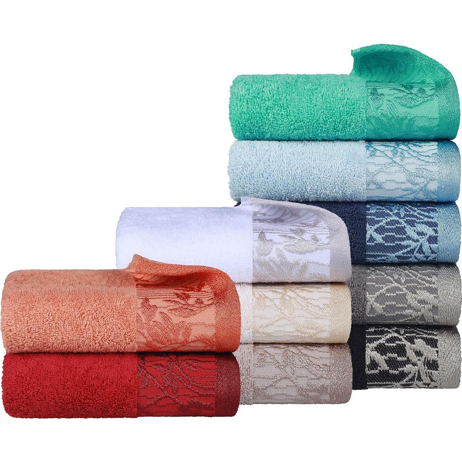 Juego de Toallas de Algodón Superior Wisteria 6 Piezas Marrón