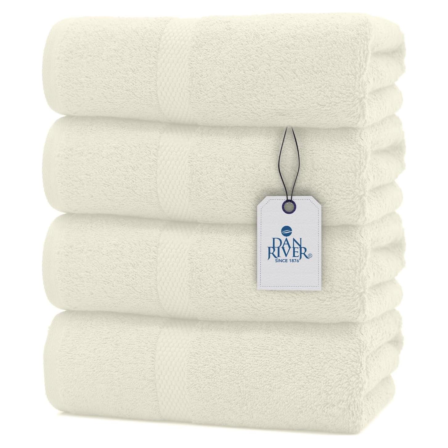 Conjunto de Toallas de Baño DAN RIVER 4 Piezas 68.5x137 cm 100% Algodón