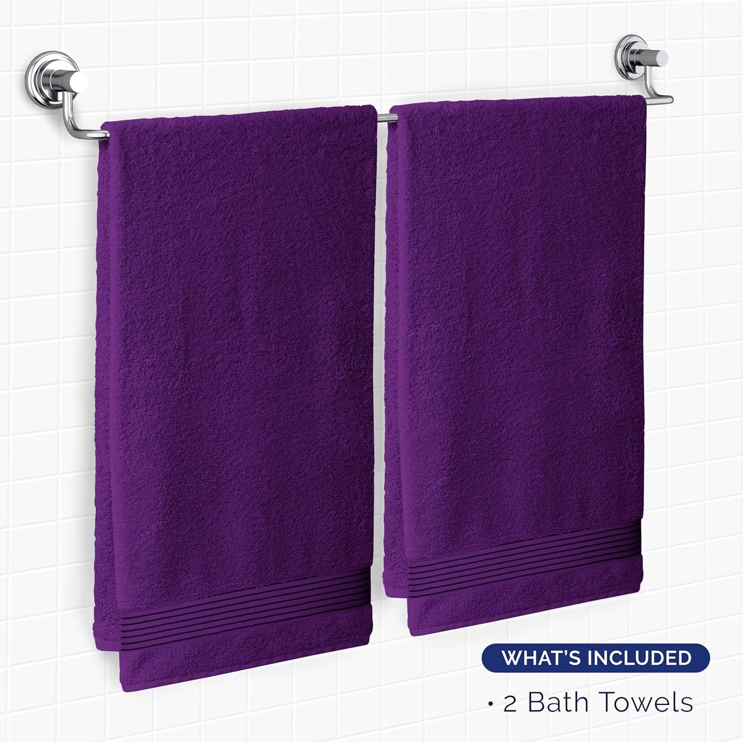 Conjunto de Toallas de Baño Elegant Comfort 2 Piezas 100% Algodón Turco
