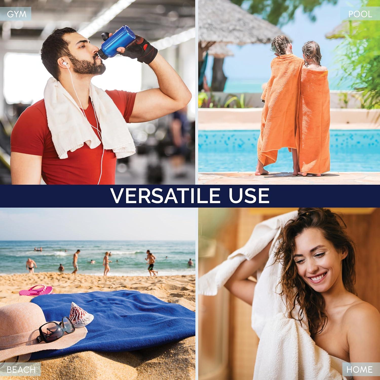 Conjunto de Toallas de Baño Elegant Comfort 2 Piezas 100% Algodón Turco