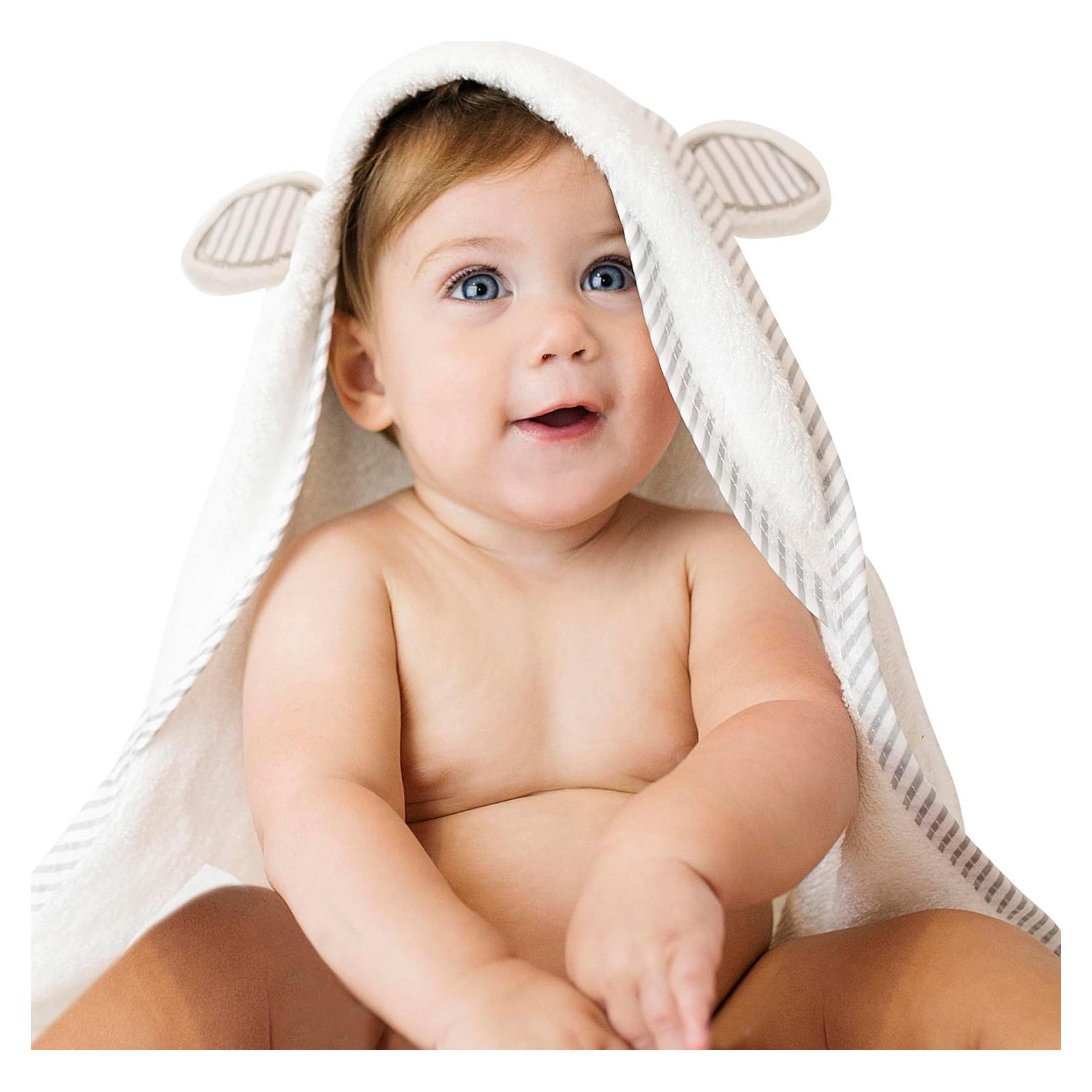 Juego de Toallas con Capucha San Francisco Baby - Blanco de Lujo