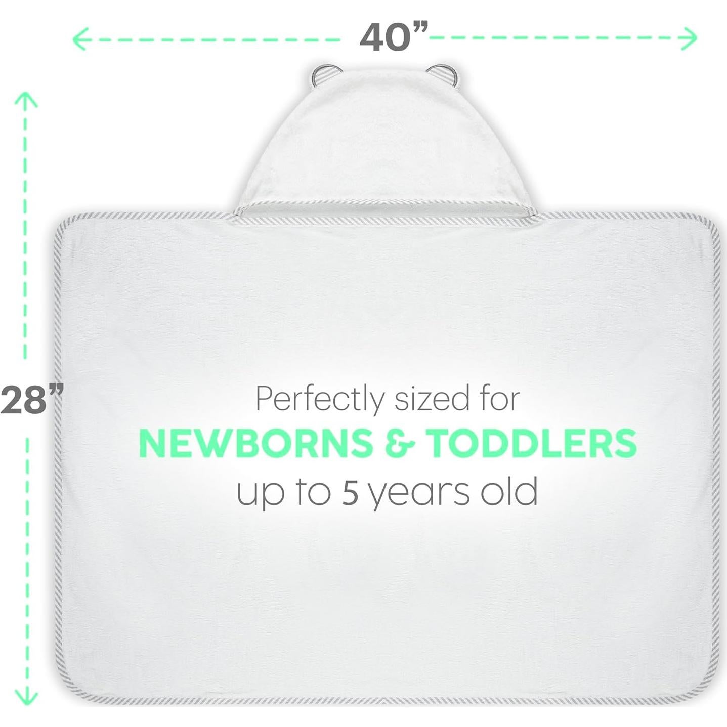 Juego de Toallas con Capucha San Francisco Baby - Blanco de Lujo