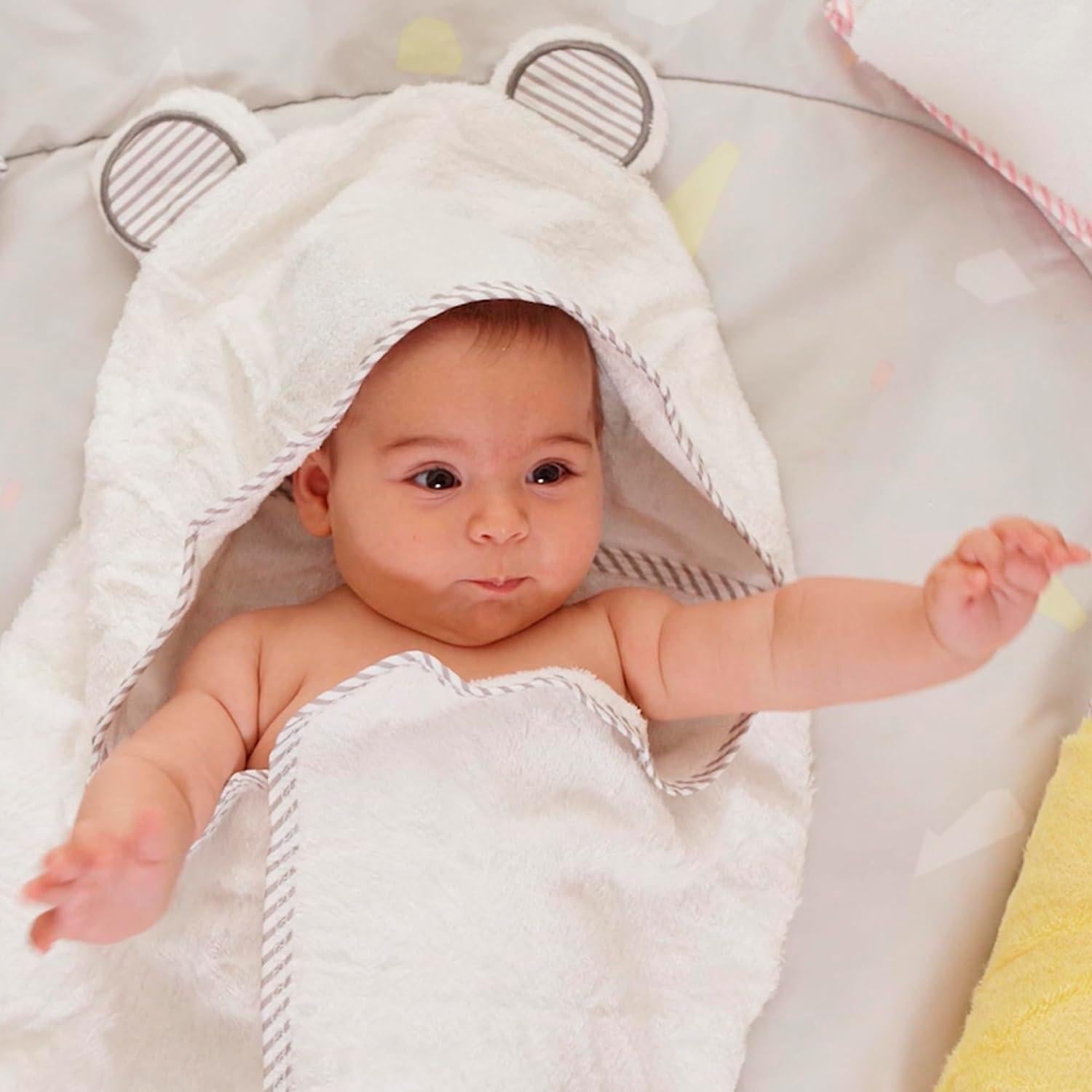 Juego de Toallas con Capucha San Francisco Baby - Blanco de Lujo