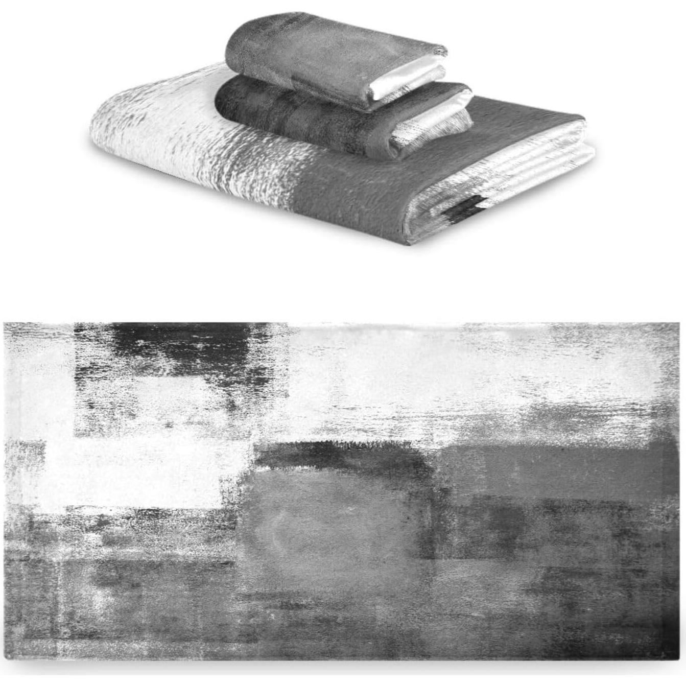 Juego de Toallas de Baño MATEKULI 3 Piezas Modernas Abstractas