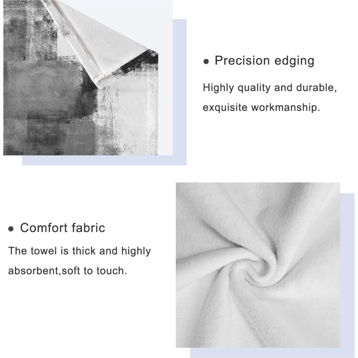 Juego de Toallas de Baño MATEKULI 3 Piezas Modernas Abstractas