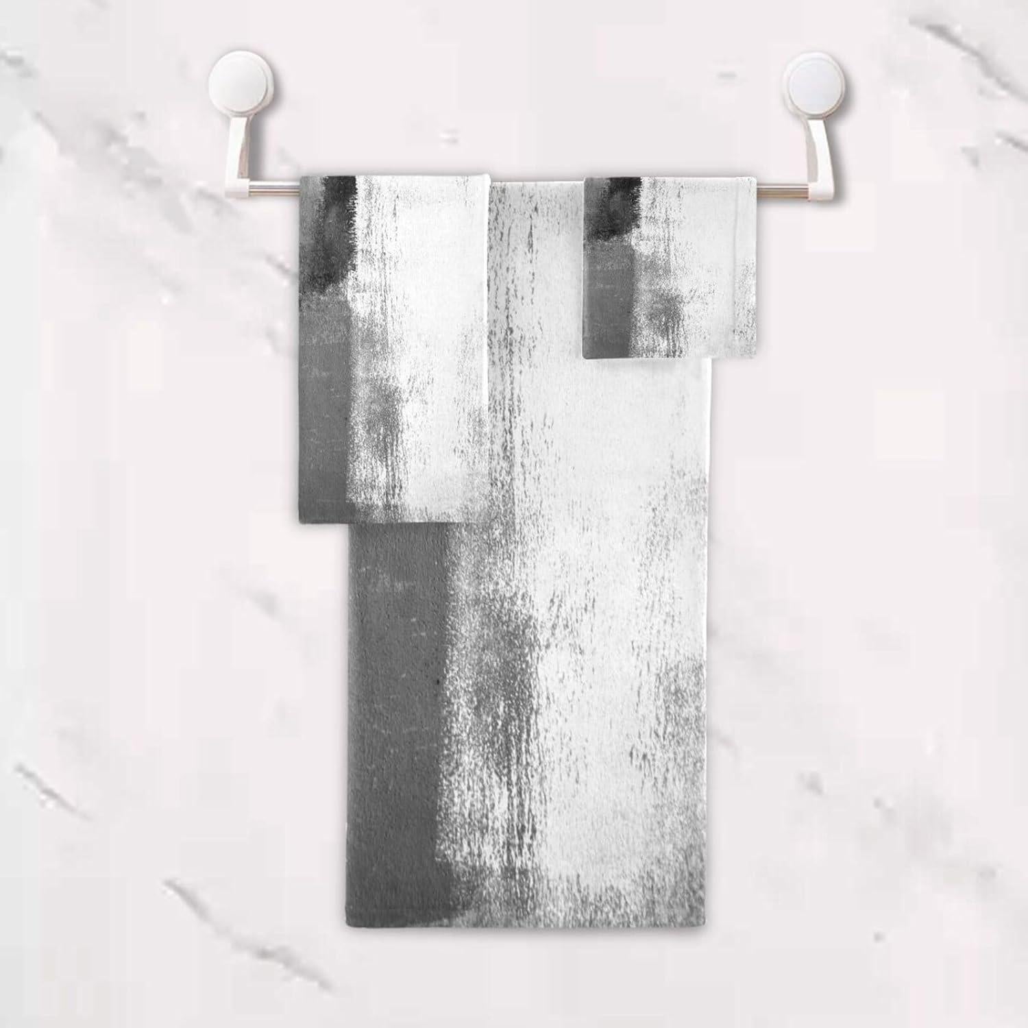 Juego de Toallas de Baño MATEKULI 3 Piezas Modernas Abstractas