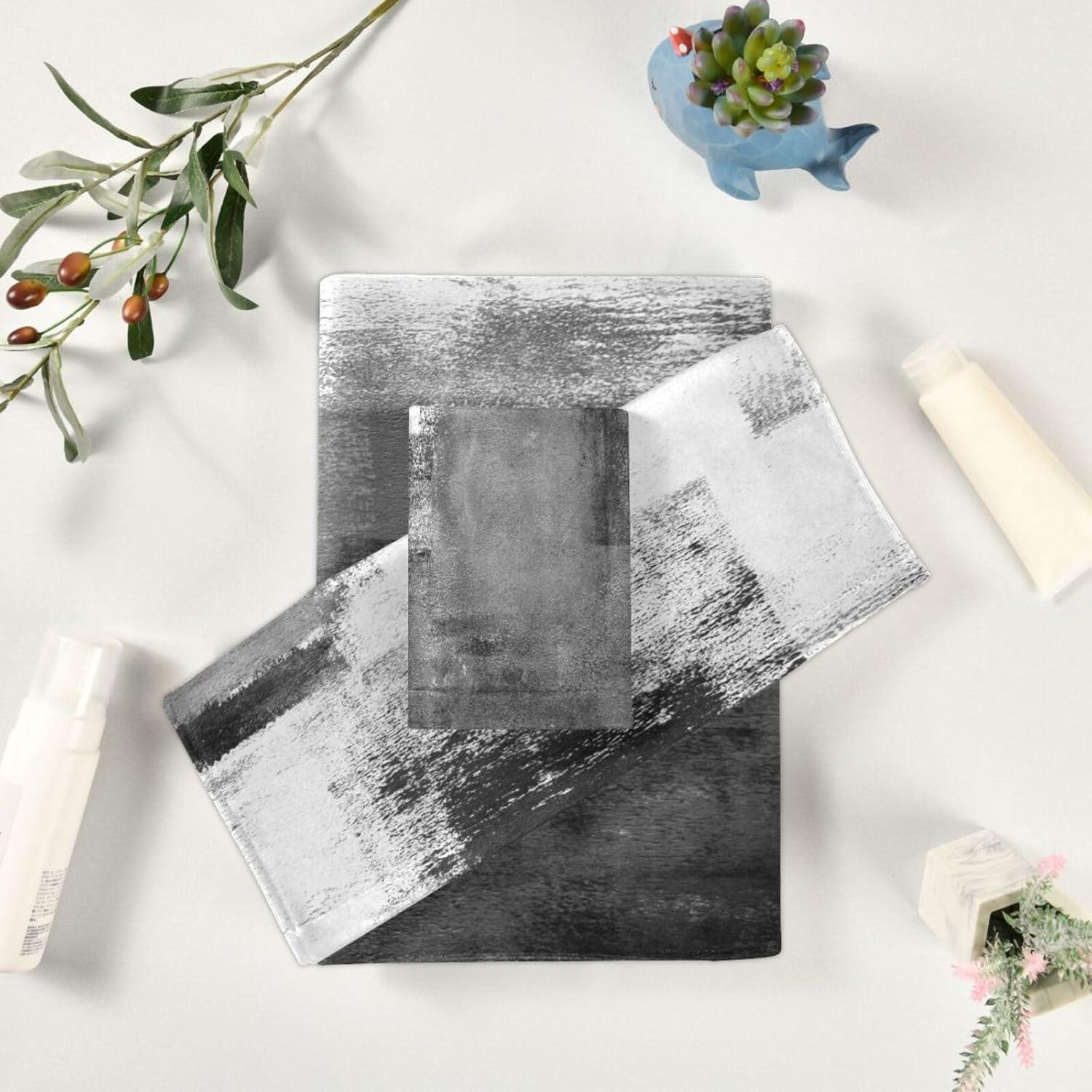 Juego de Toallas de Baño MATEKULI 3 Piezas Modernas Abstractas