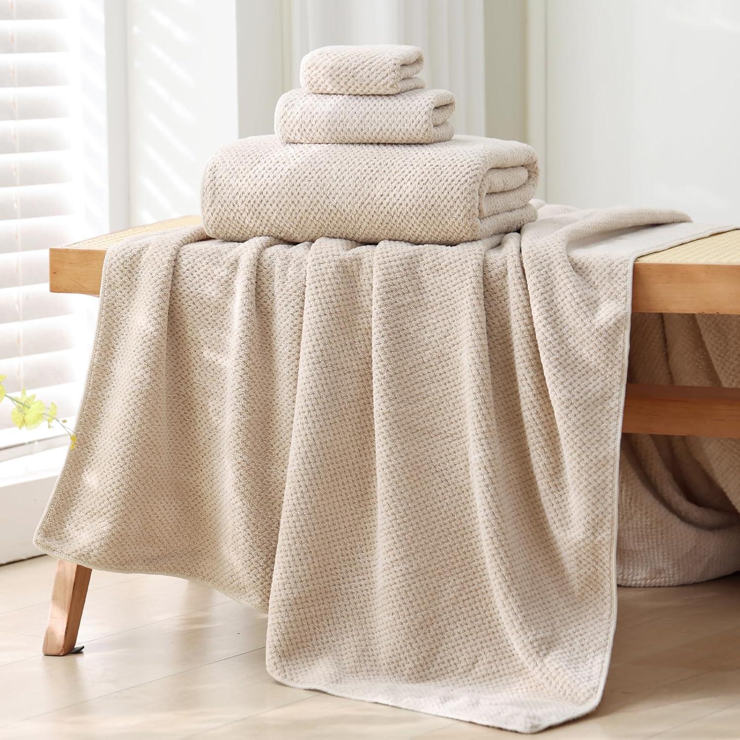 Toallas de Baño Jumbo Akzpe 2PCS 101.6x203.2 cm Microfibra