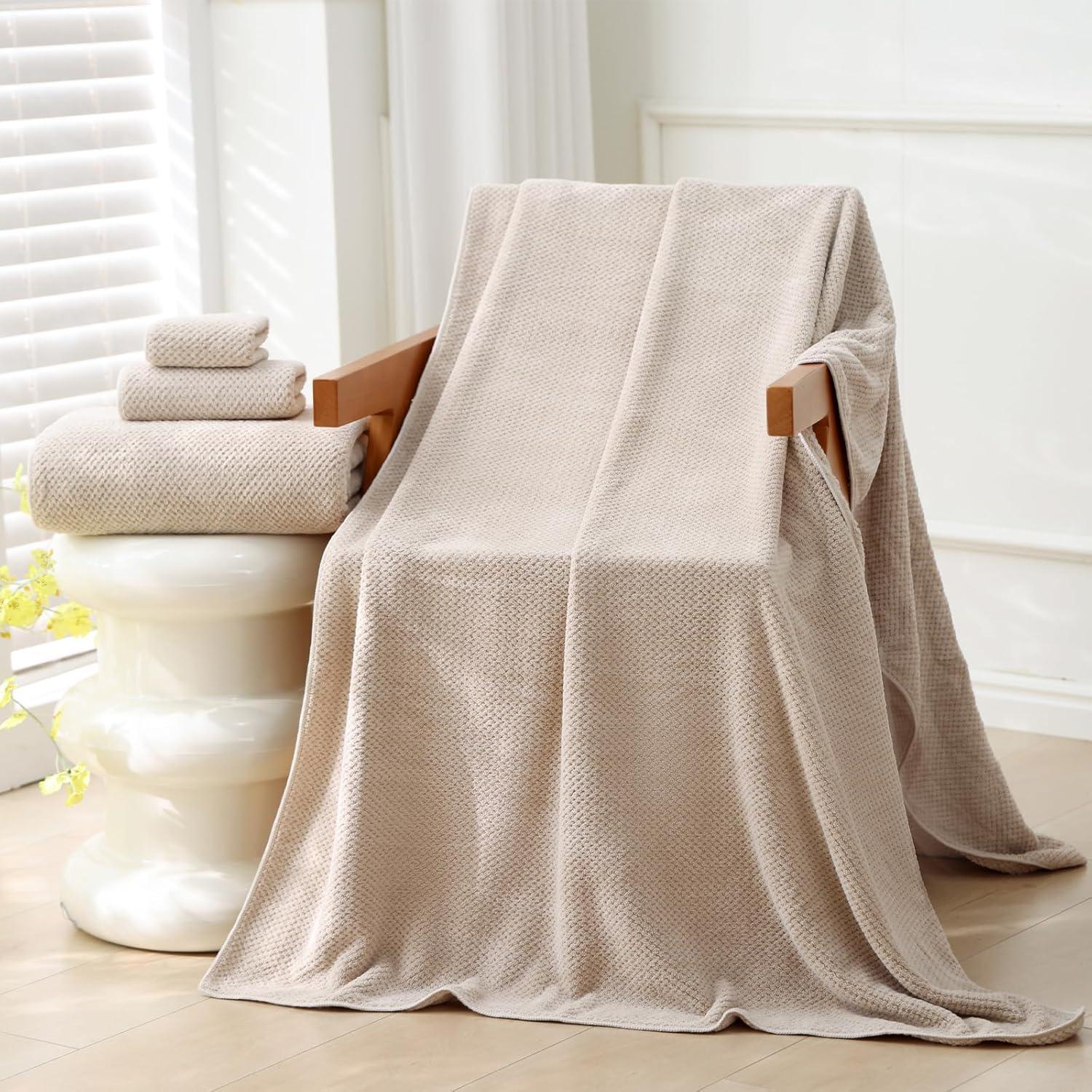 Toallas de Baño Jumbo Akzpe 2PCS 101.6x203.2 cm Microfibra