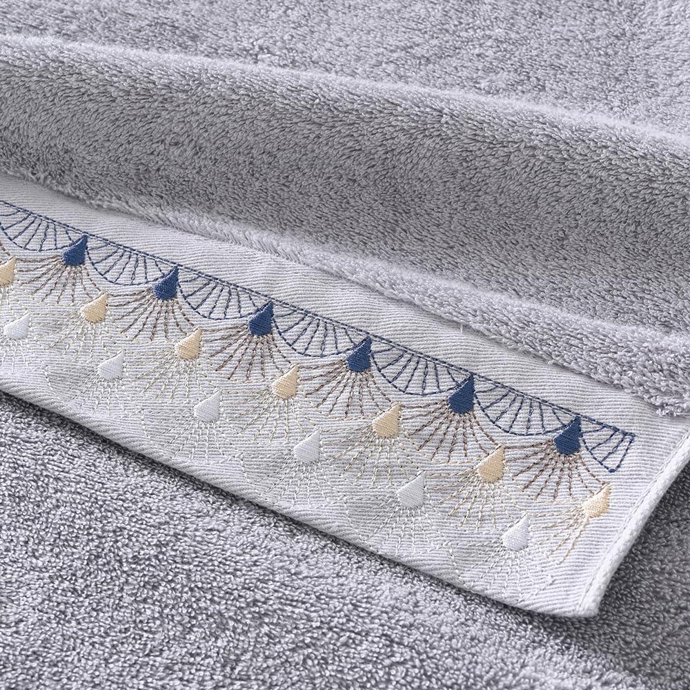 Juego de Toallas de Mano Absnuopt 2 Piezas 33x74cm Algodón Azul