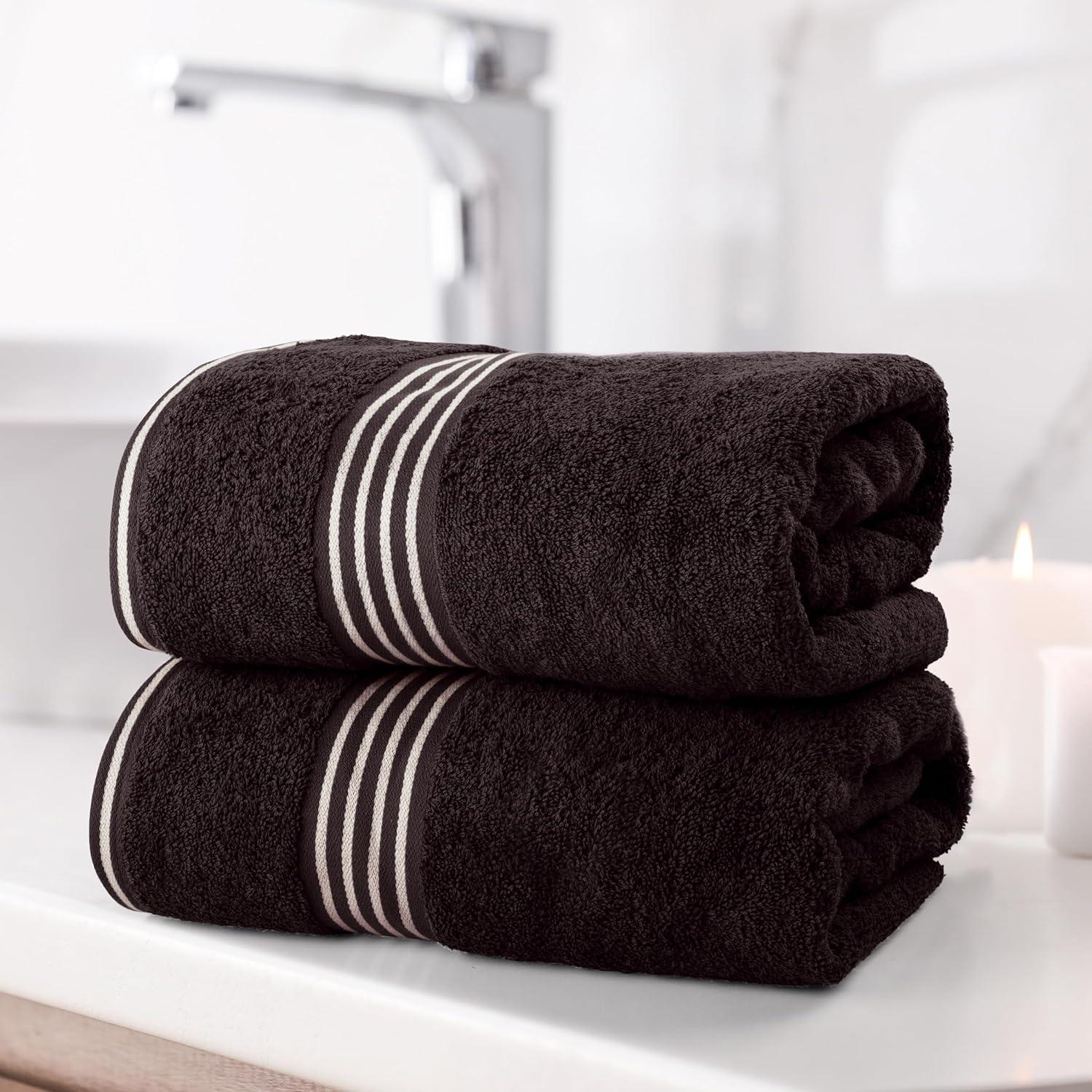 Juego de Toallas de Baño Lavish Home 2 Piezas 500GSM Negro