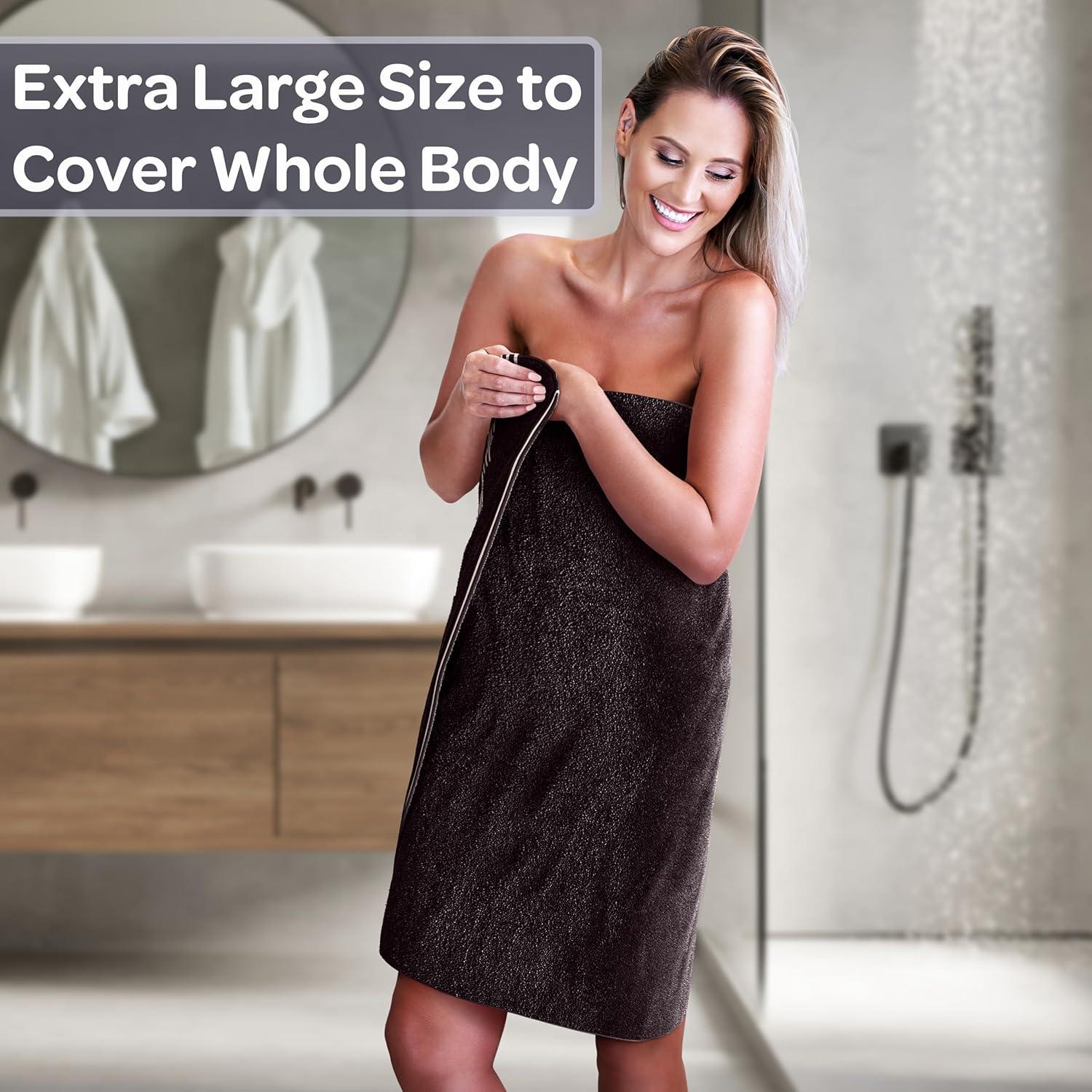 Juego de Toallas de Baño Lavish Home 2 Piezas 500GSM Negro