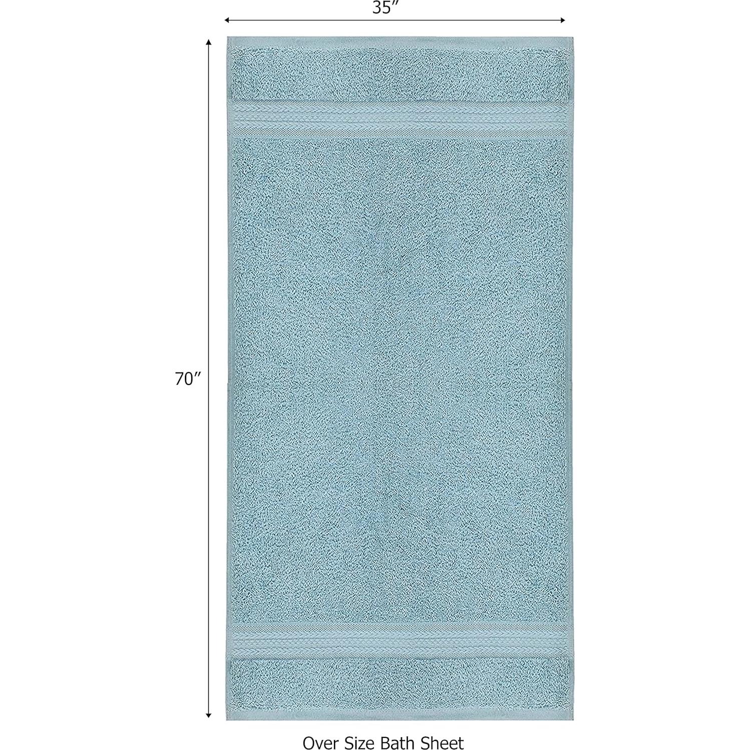 Toallas de Baño Ultra Suaves COTTON CRAFT - 89x178 cm - 2 Unidades - 100% Algodón - Azul Claro