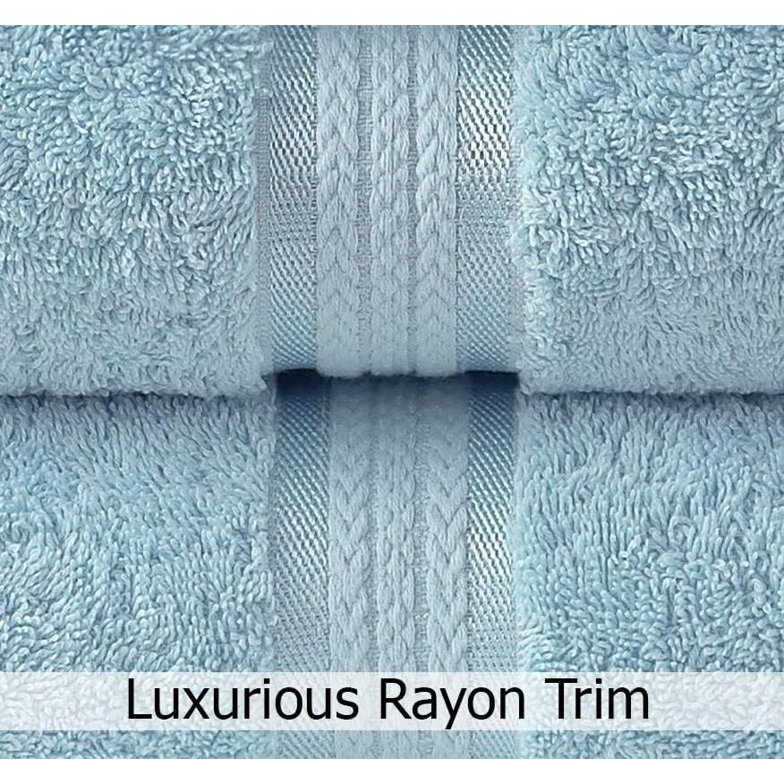 Toallas de Baño Ultra Suaves COTTON CRAFT - 89x178 cm - 2 Unidades - 100% Algodón - Azul Claro