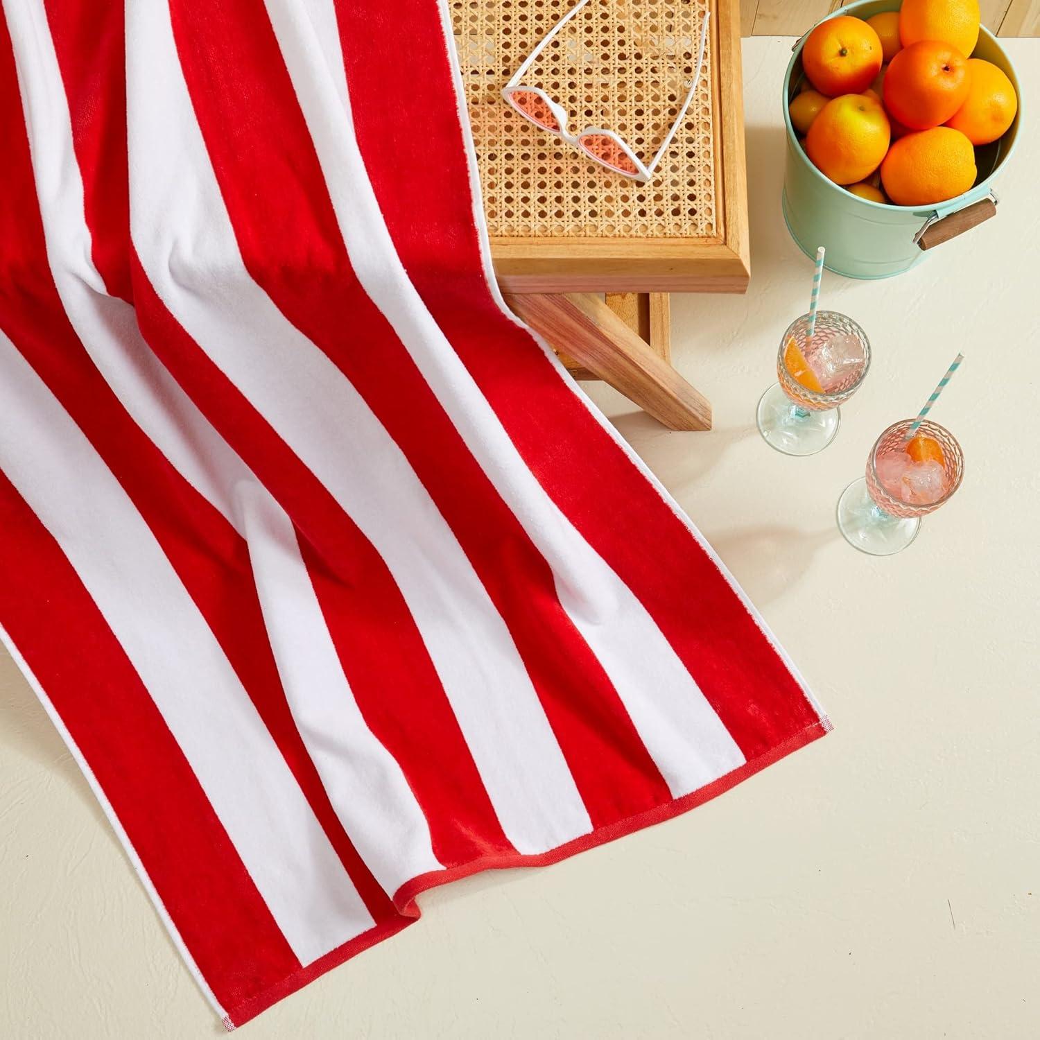 Juego de Toallas de Playa Market & Place Rayas de Cabana 4-Pack