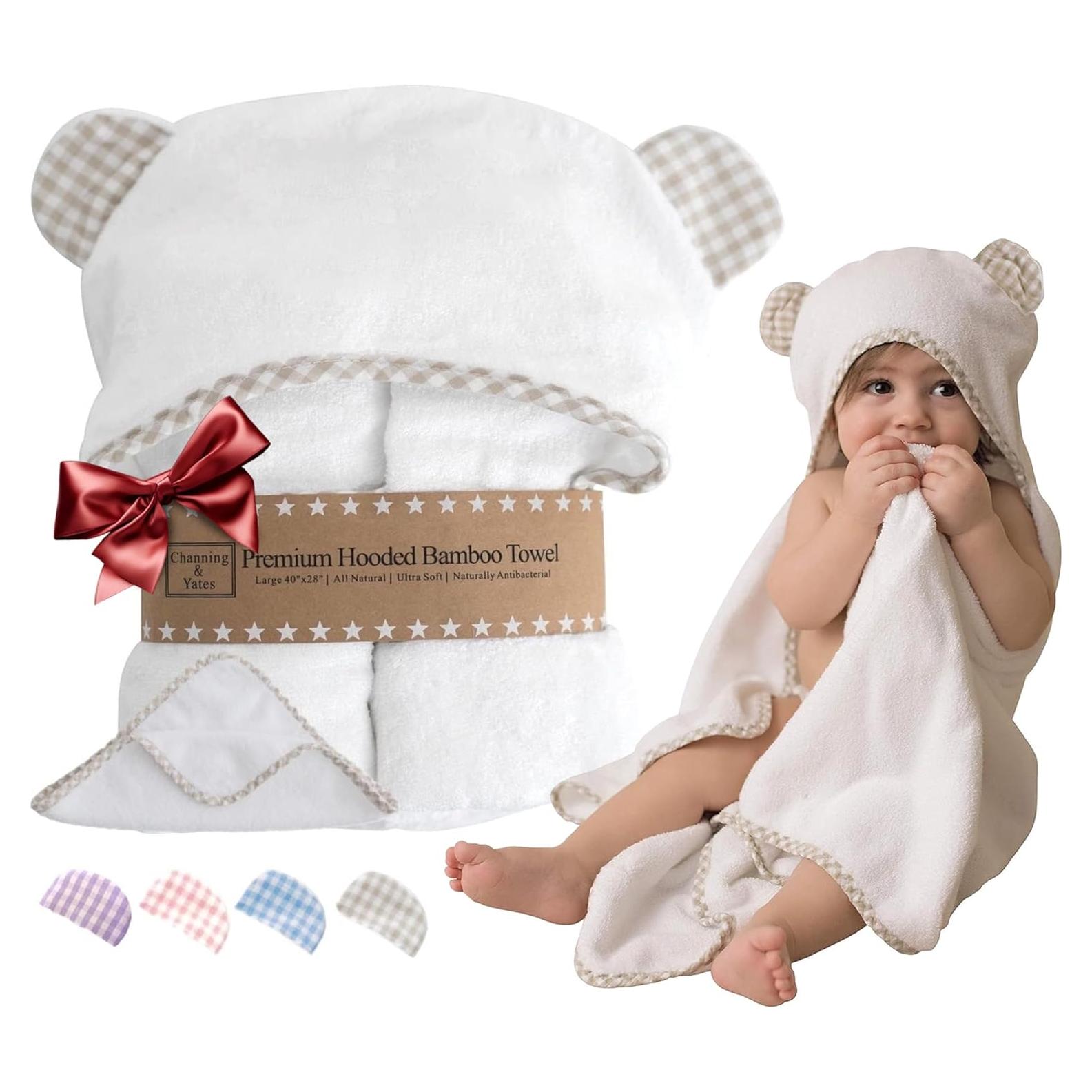 Conjunto de Toallas con Capucha Channing & Yates - Viscosa de Bambú Beige