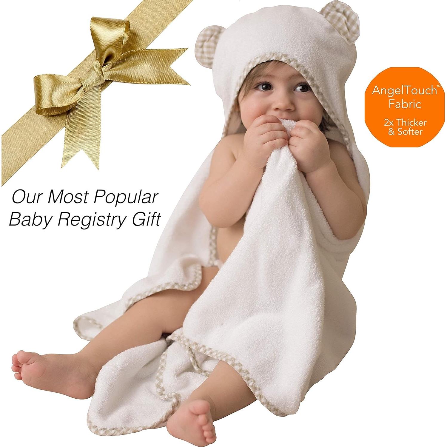 Conjunto de Toallas con Capucha Channing & Yates - Viscosa de Bambú Beige