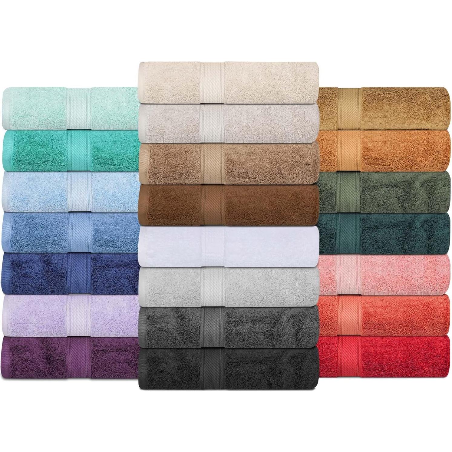 Juego de 2 Toallas de Baño Algodón Egipcio Superior Coral