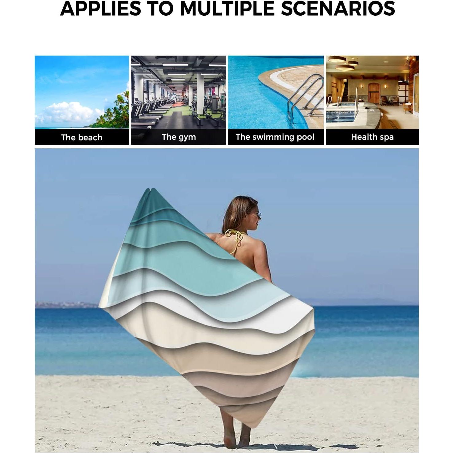 Juego de Toallas de Baño Seven Roses Ombre Teal 3 Piezas