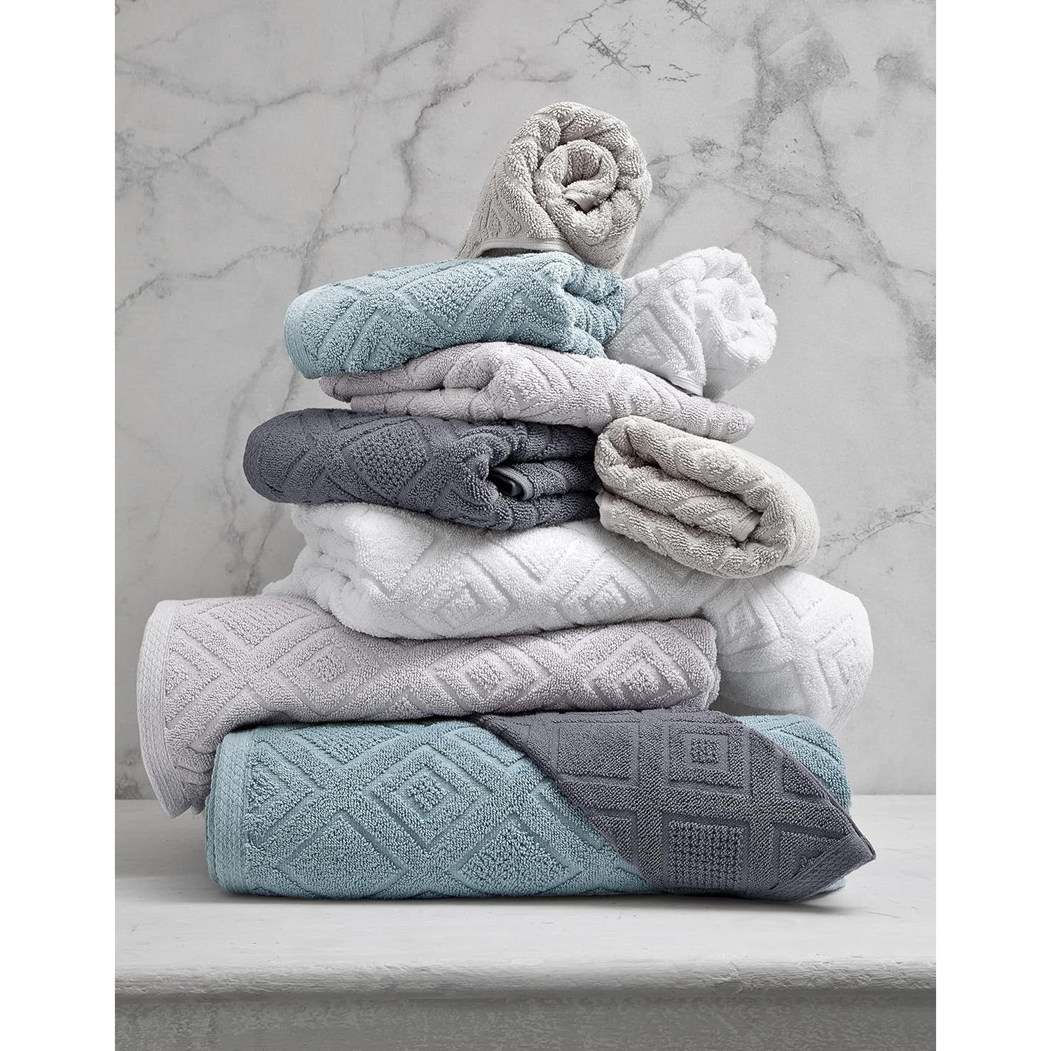 Juego de Toallas de Lujo Classic Turkish 6 Piezas Algodón Gris