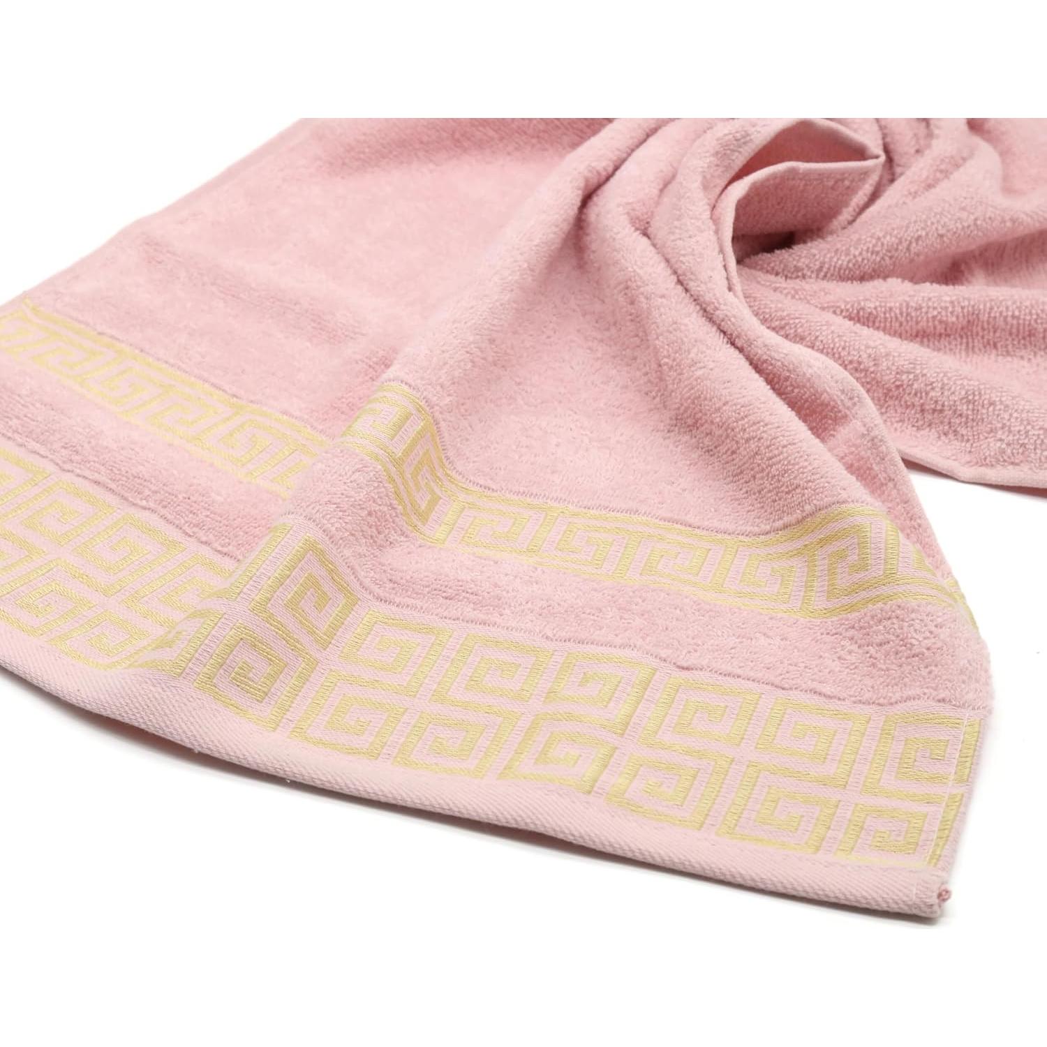 Juego de Toallas de Lujo 3 Piezas Jacob Bicerri Rosa 100% Algodón