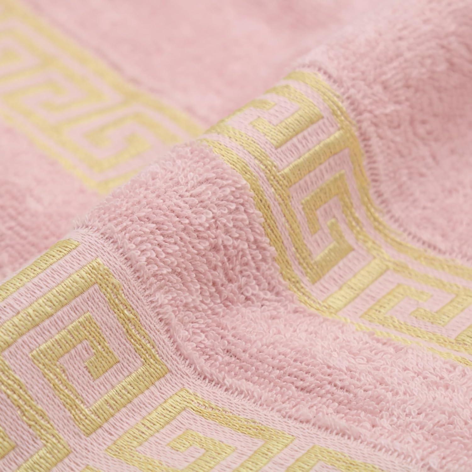 Juego de Toallas de Lujo 3 Piezas Jacob Bicerri Rosa 100% Algodón