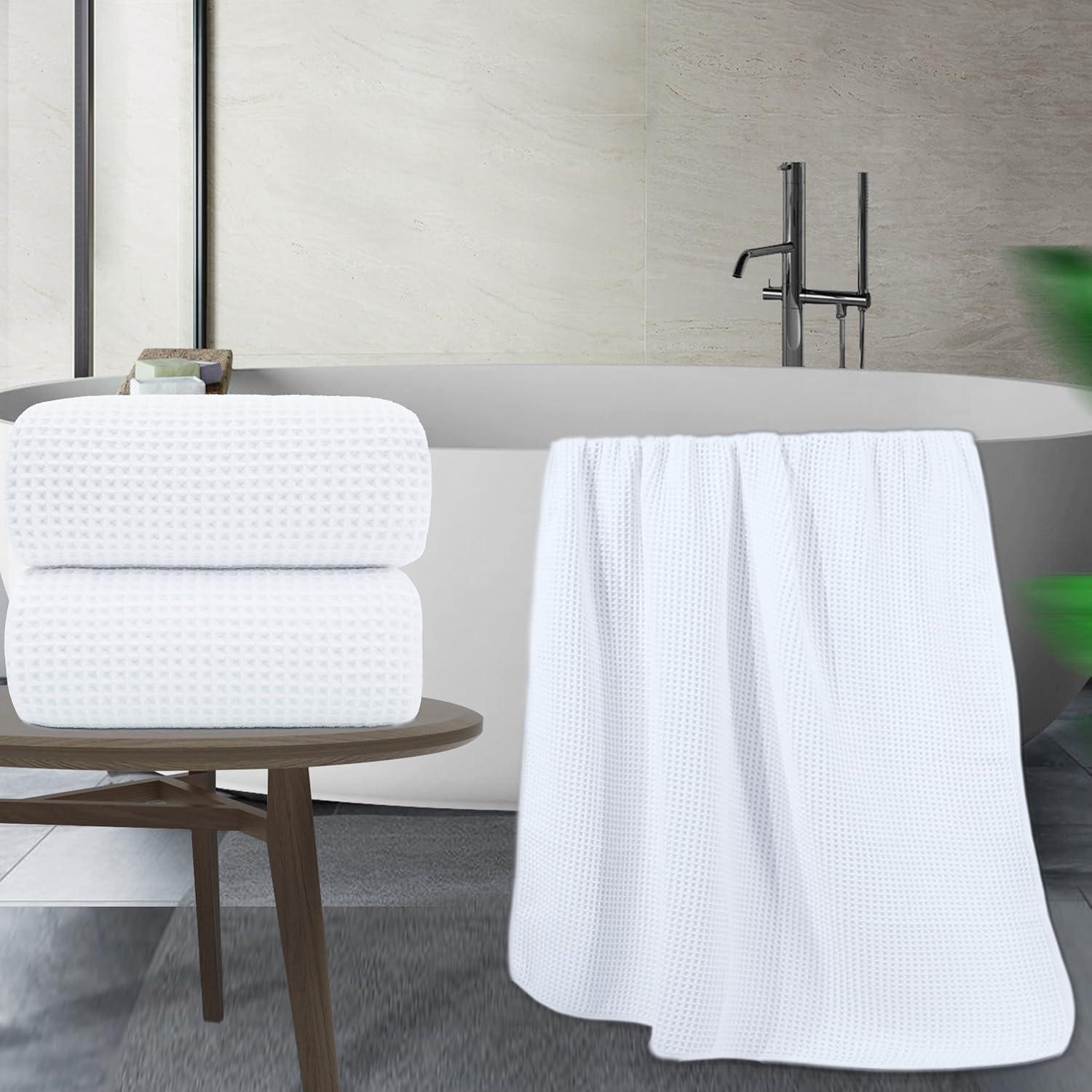 Toalla de Baño Microfibra POLYTE Waffle 89x178 cm Set de 2